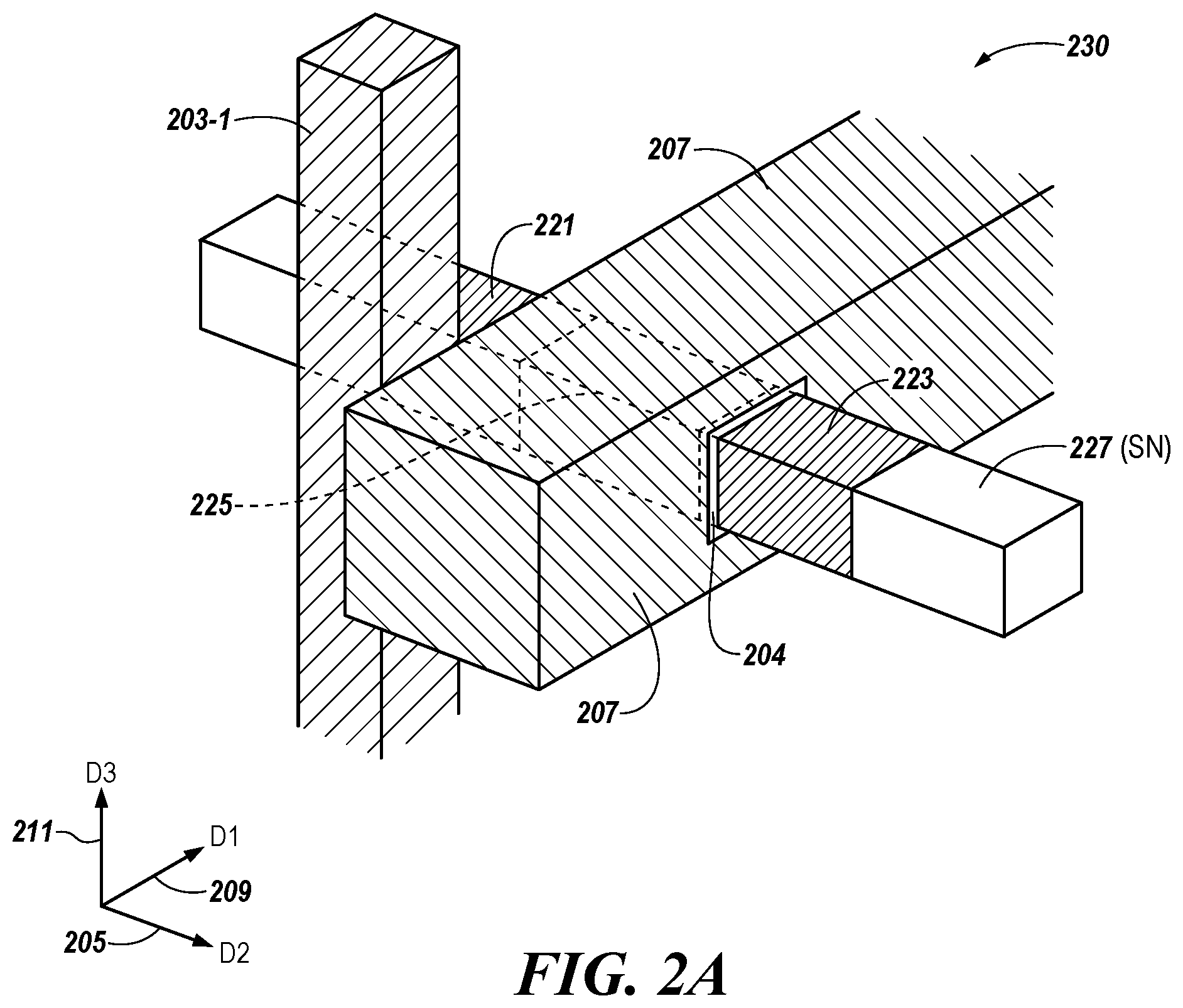 Patent US12568615 Figure 3 – Support pillars with multiple, alternating epitaxial silicon for horizontal access devices in vertical three-dimensional (3D) memory