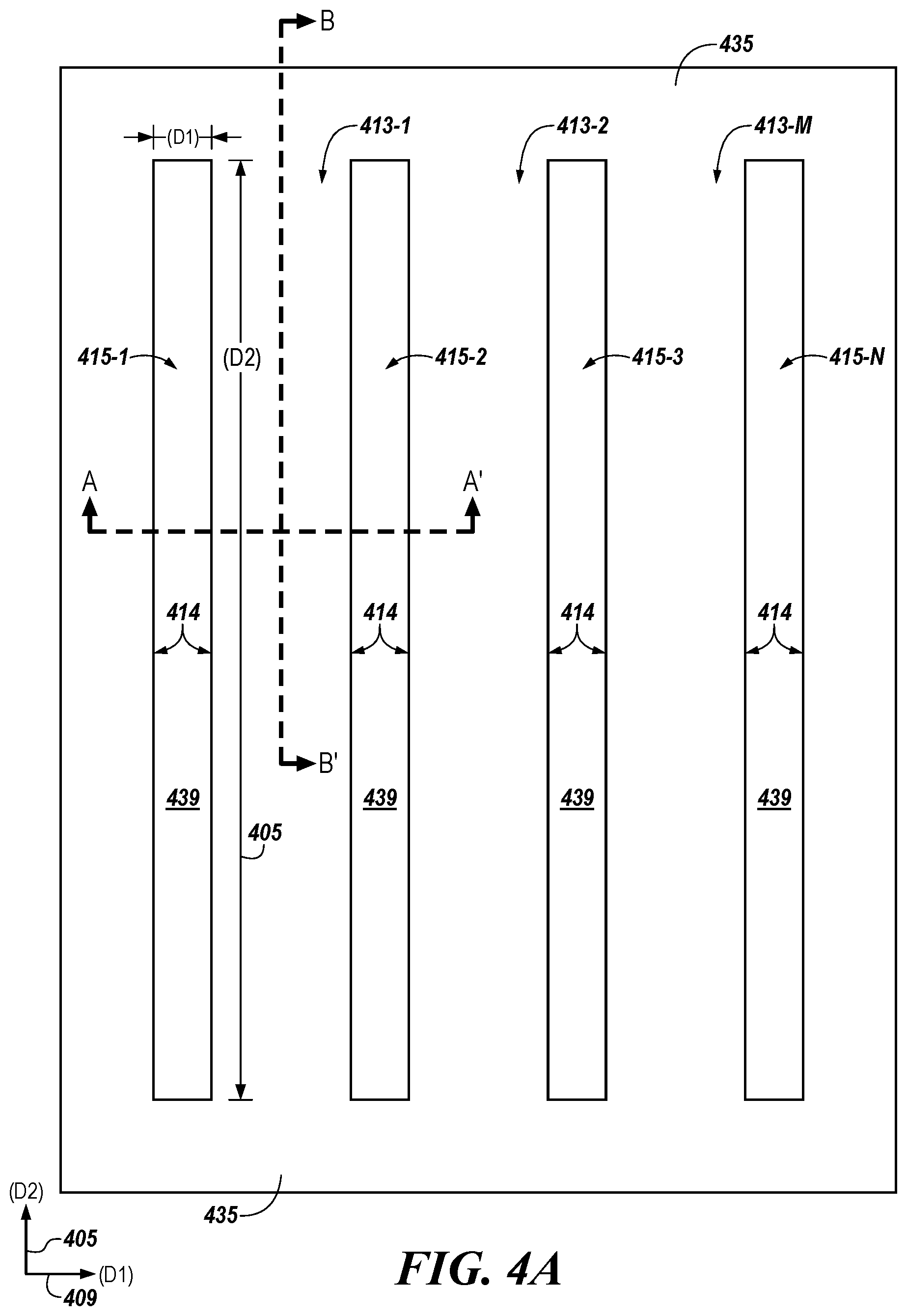 Patent US12568615 Figure 7 – Support pillars with multiple, alternating epitaxial silicon for horizontal access devices in vertical three-dimensional (3D) memory