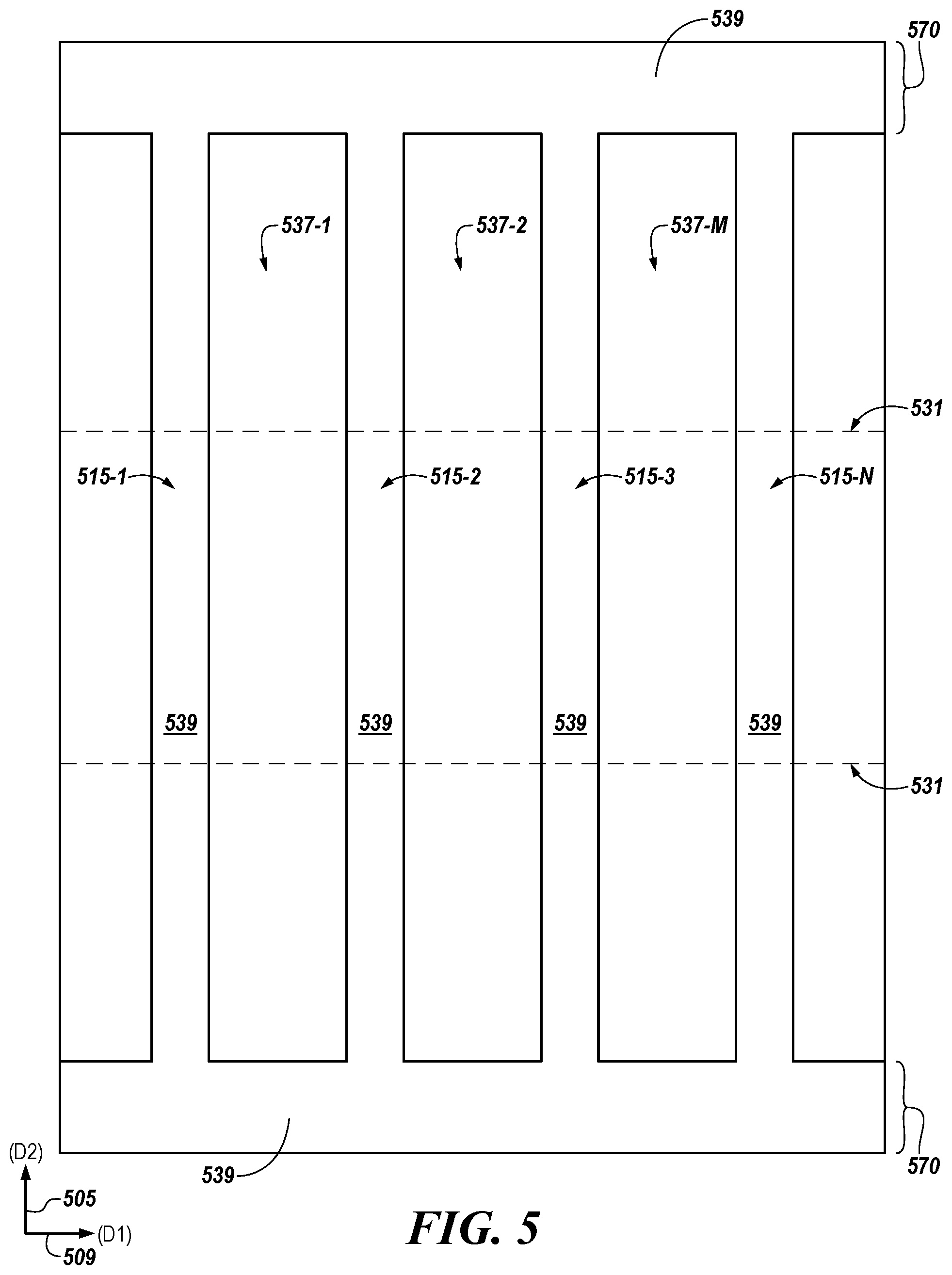 Patent US12568615 Figure 9 – Support pillars with multiple, alternating epitaxial silicon for horizontal access devices in vertical three-dimensional (3D) memory