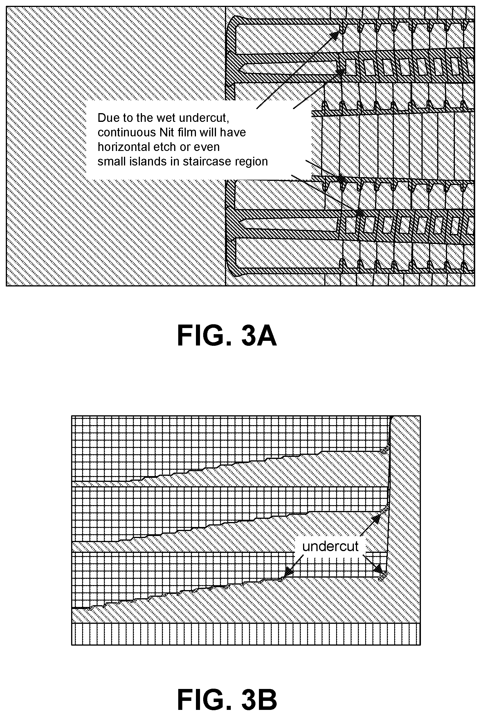 Patent US12568618 Figure 3 – Selective etch stop for wordline contacts in vertical 3D NAND staircase regions