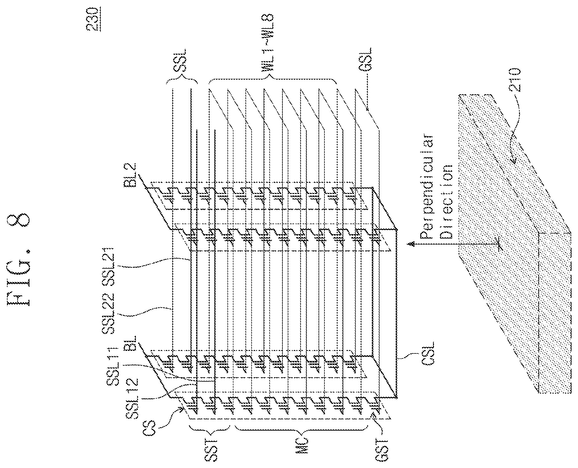 Patent US12568619 Figure 8 – Nonvolatile memory device