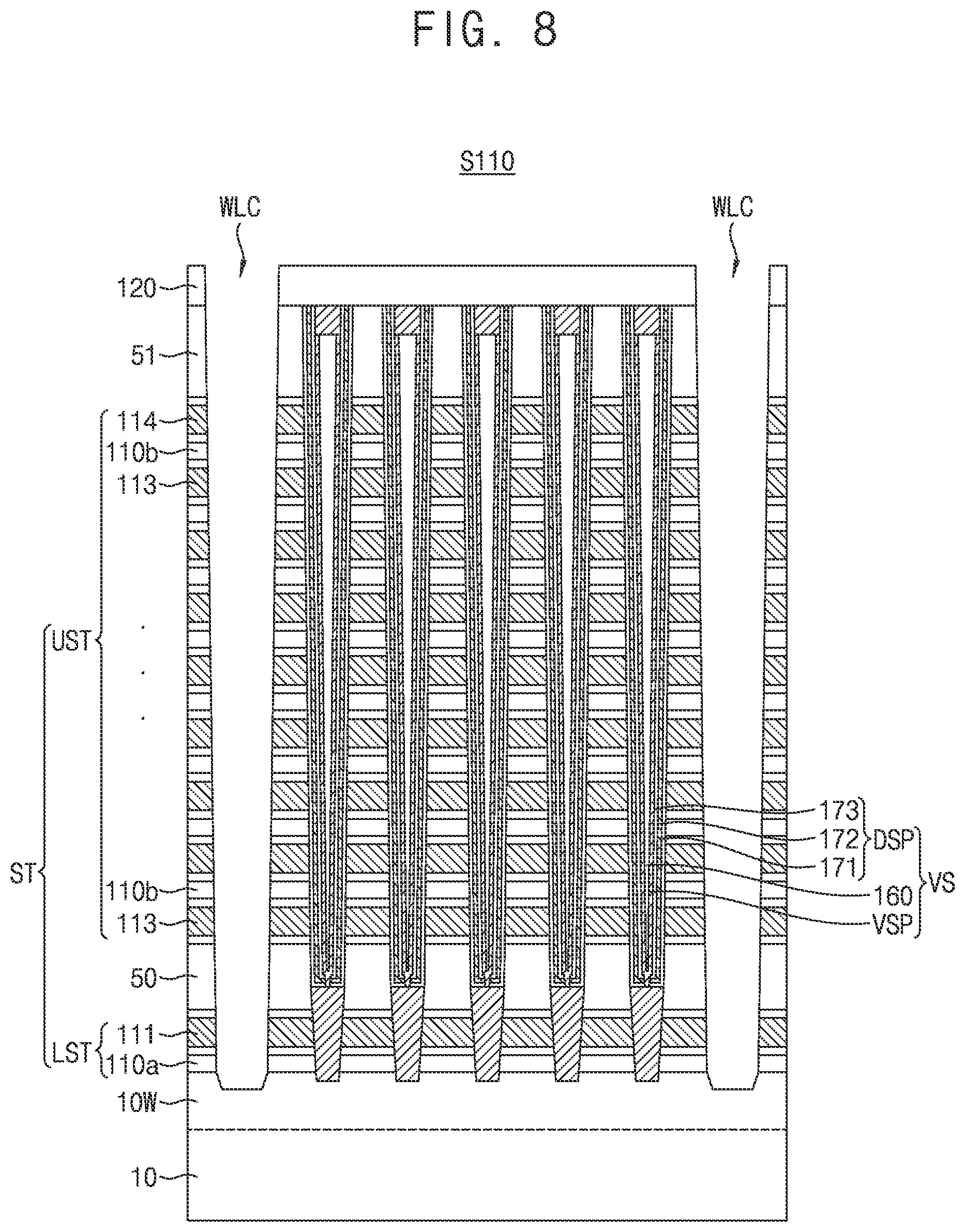Patent US12568620 Figure 8 – Semiconductor device including nitride spacers