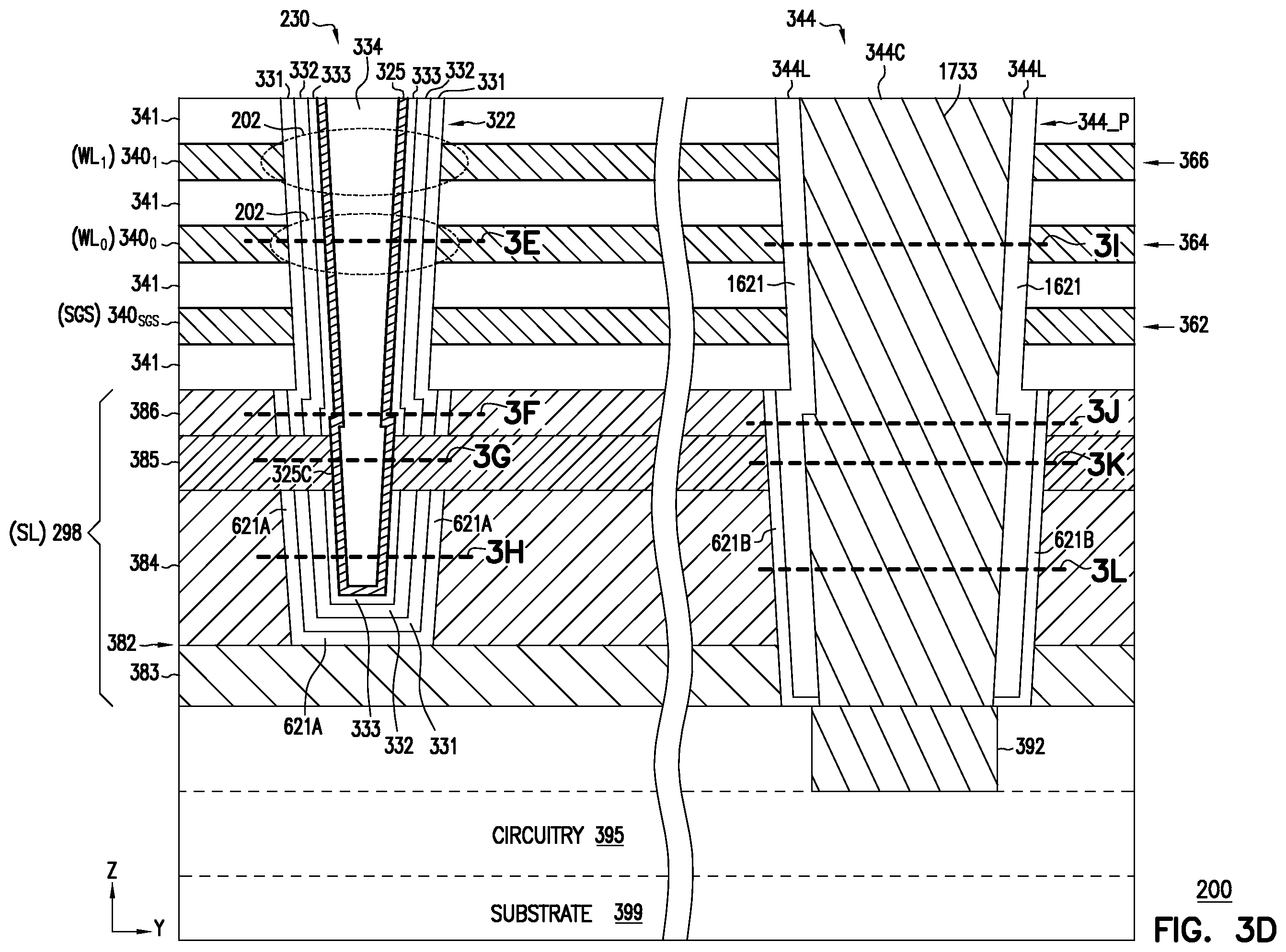 Patent US12568621 Figure 6 – Memory apparatus and methods including merged process for memory cell pillar and source structure