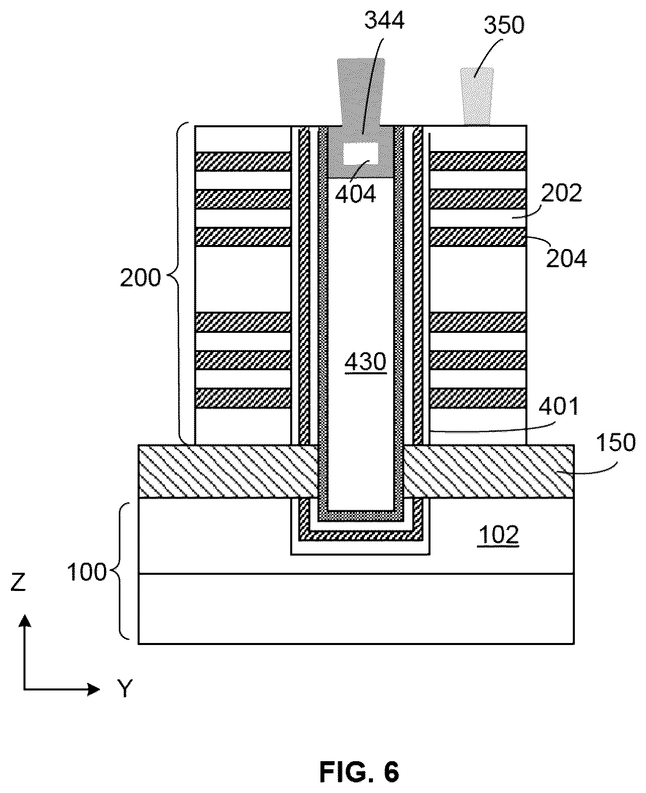 Patent US12568624 Figure 8 – Memory device containing TSG deck and method of forming the same