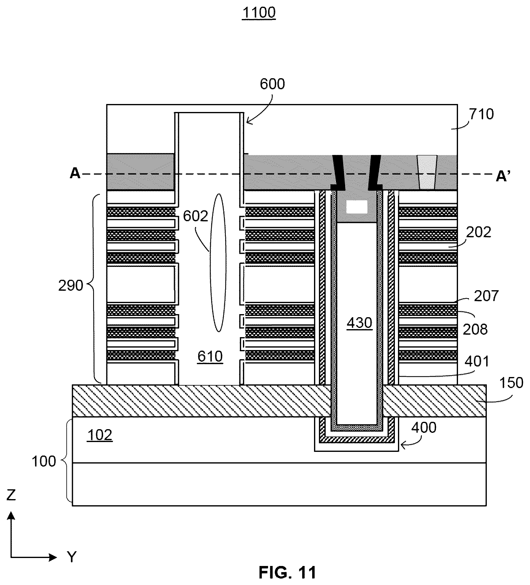 Patent US12568624 Figure 15 – Memory device containing TSG deck and method of forming the same
