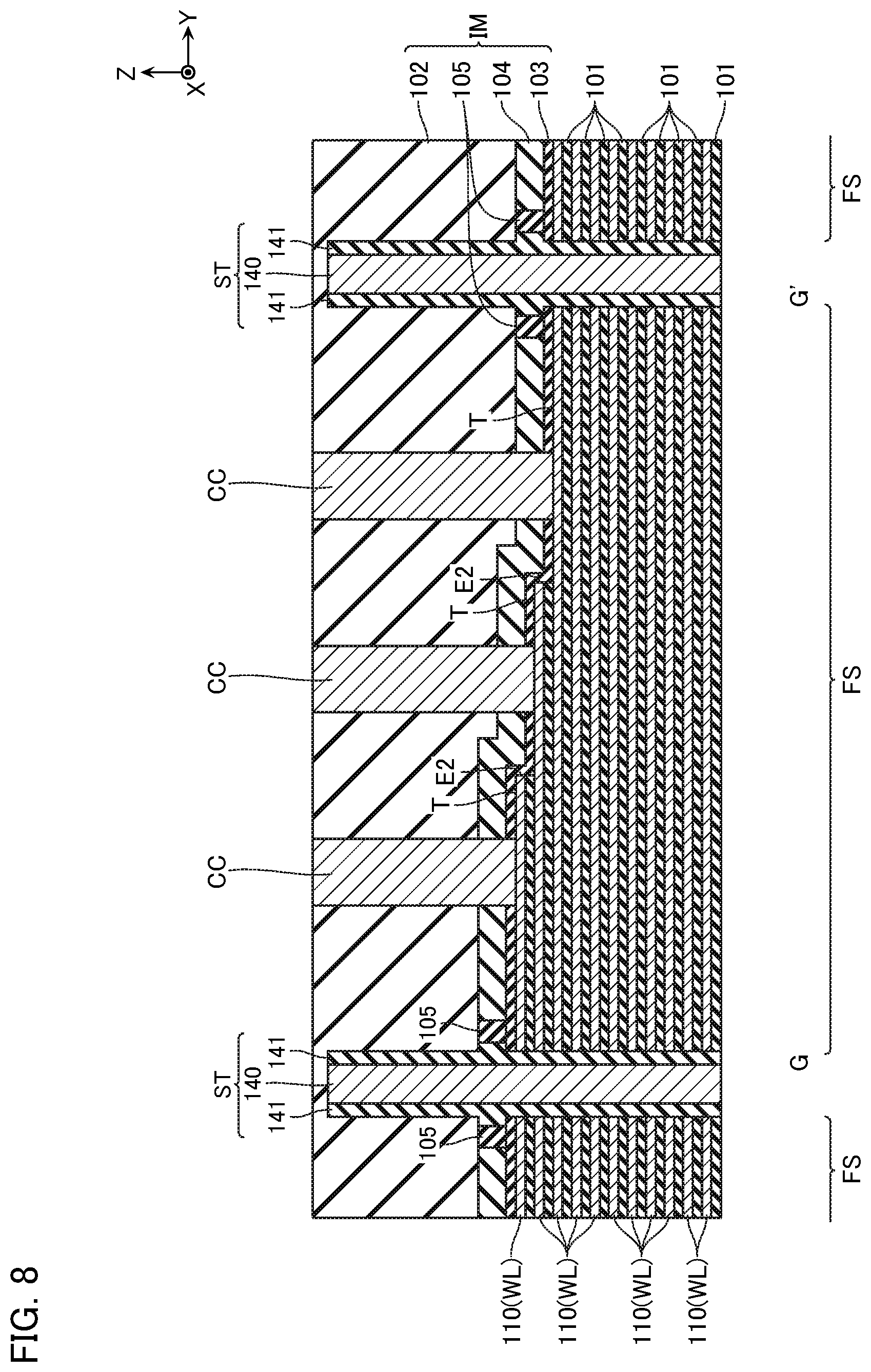 Patent US12568626 Figure 8 – Semiconductor memory device