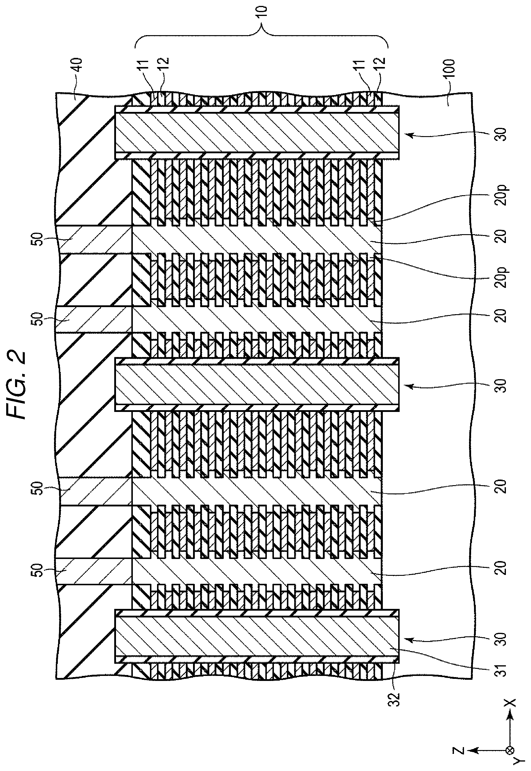 Patent US12568627 Figure 2 – Three dimensional semiconductor memory device with a plurality of tunnel insulating layers in protruding parts