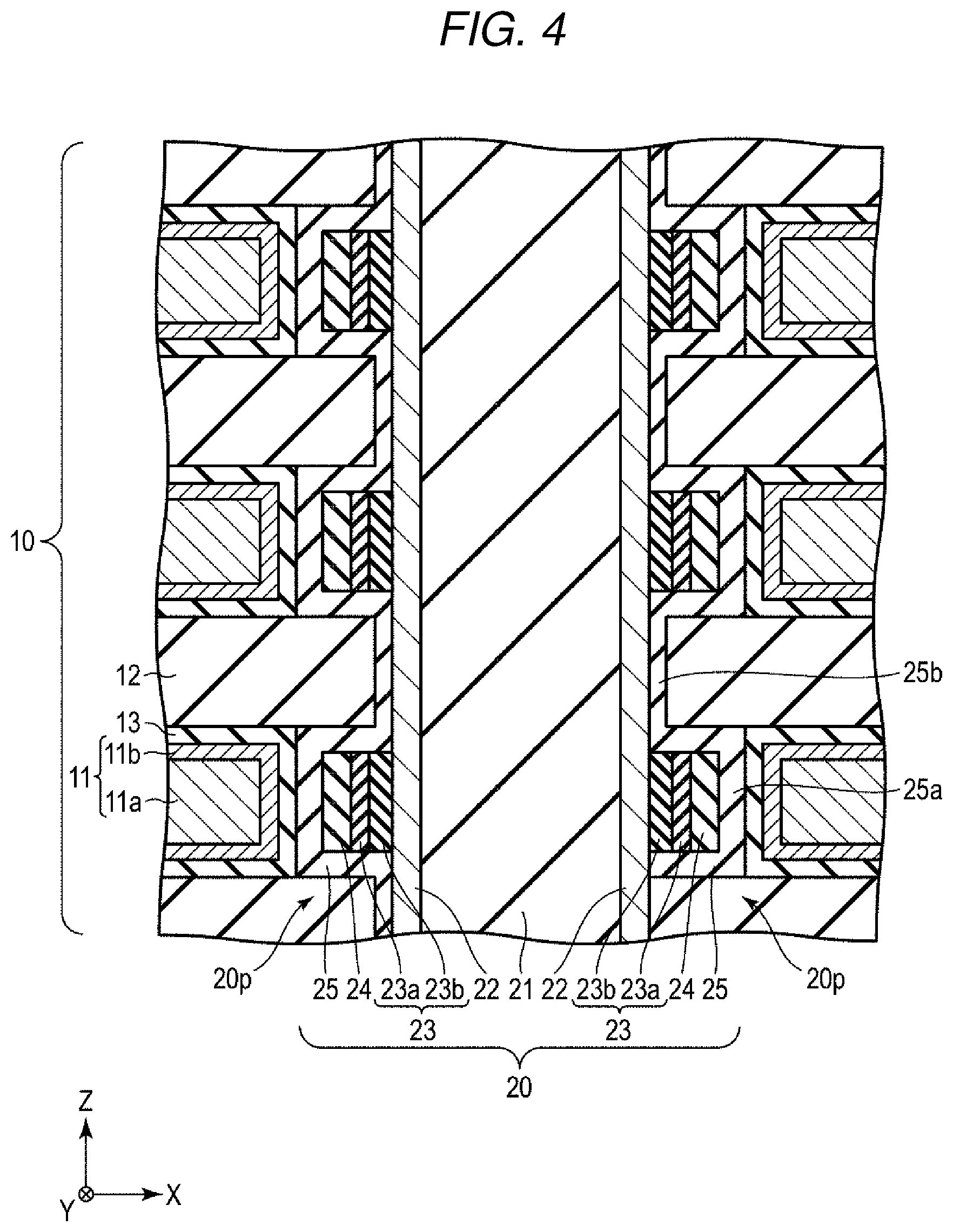 Patent US12568627 Figure 4 – Three dimensional semiconductor memory device with a plurality of tunnel insulating layers in protruding parts