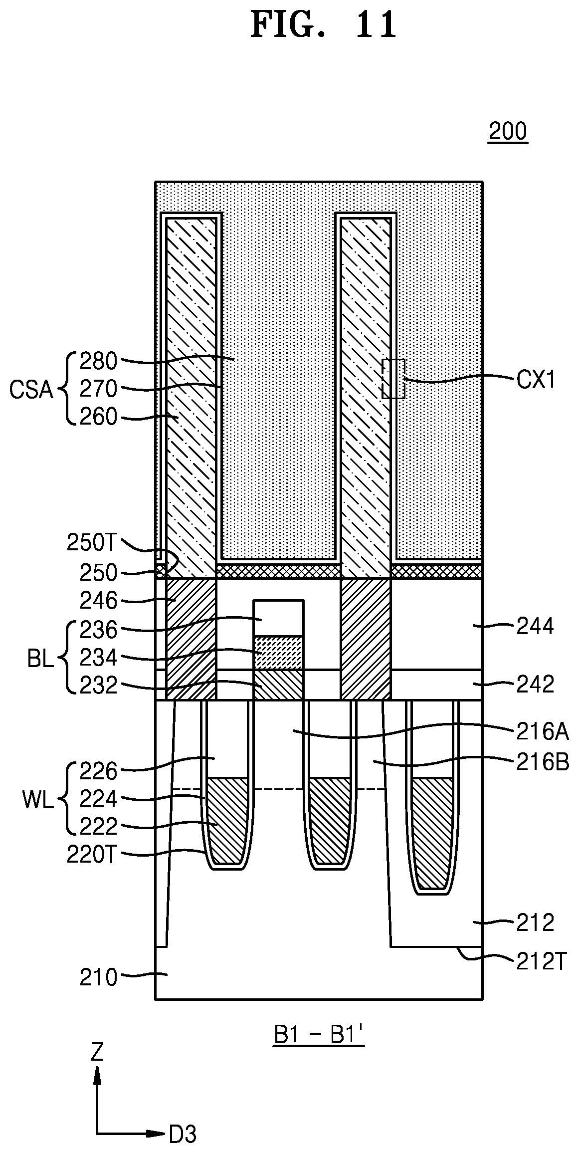Patent US12568629 Figure 16 – Semiconductor device including a capacitor structure with a dielectric layer structure