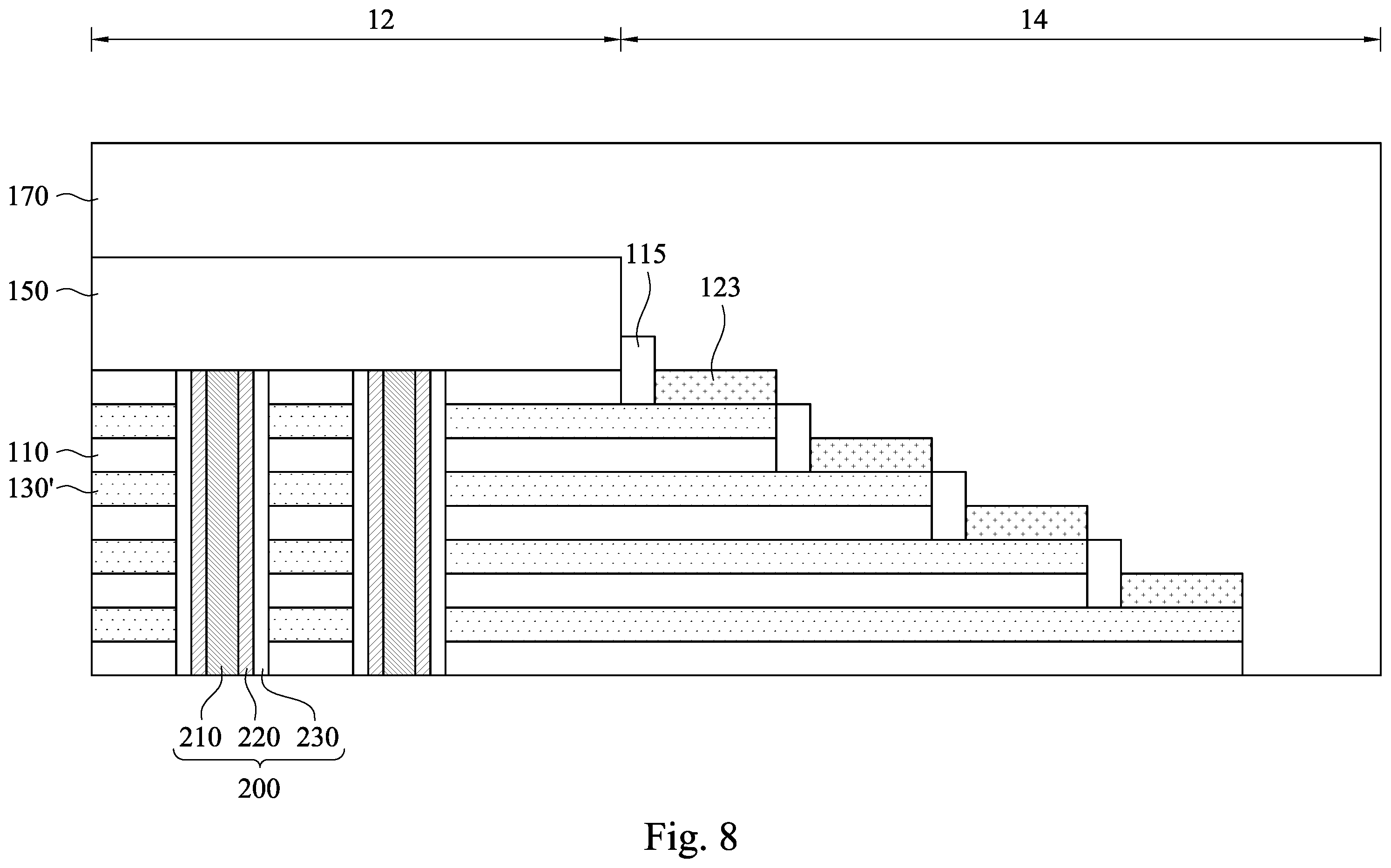 Patent US12568632 Figure 8 – Semiconductor device and method of forming the same