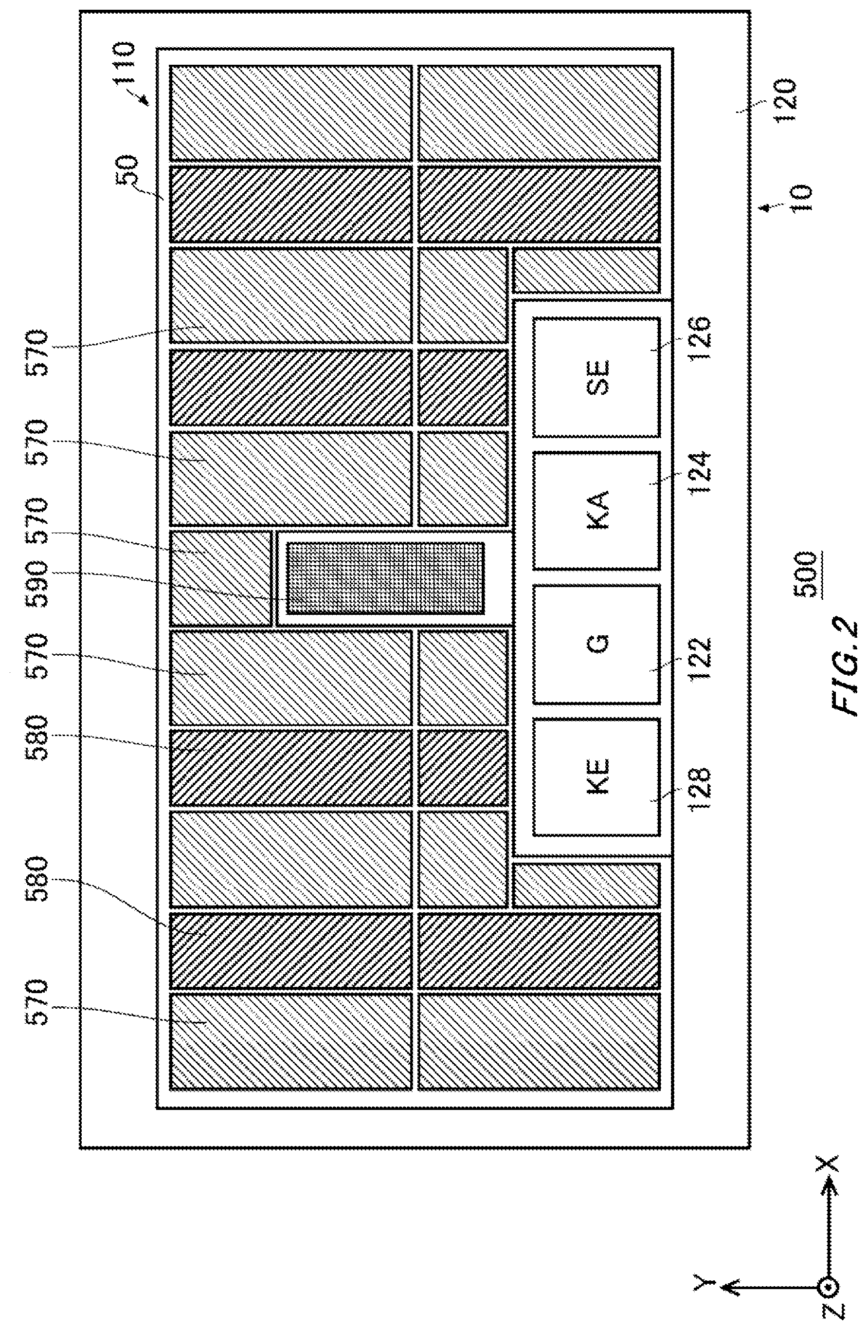 Patent US12568637 Figure 2 – Semiconductor device having a temperature sensor, a transistor, and a diode