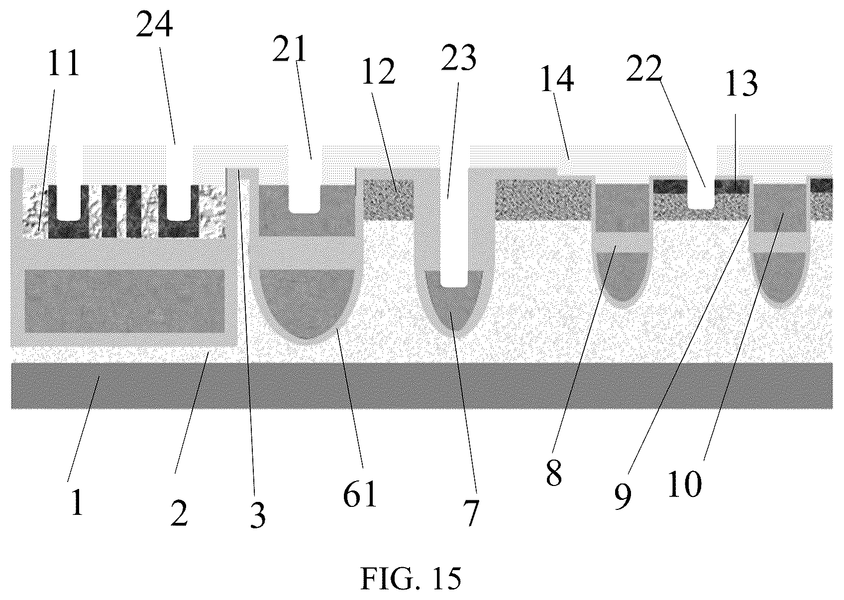 Patent US12568642 Figure 8 – SGT MOSFET device and manufacturing method of contact holes of SGT MOSFET device