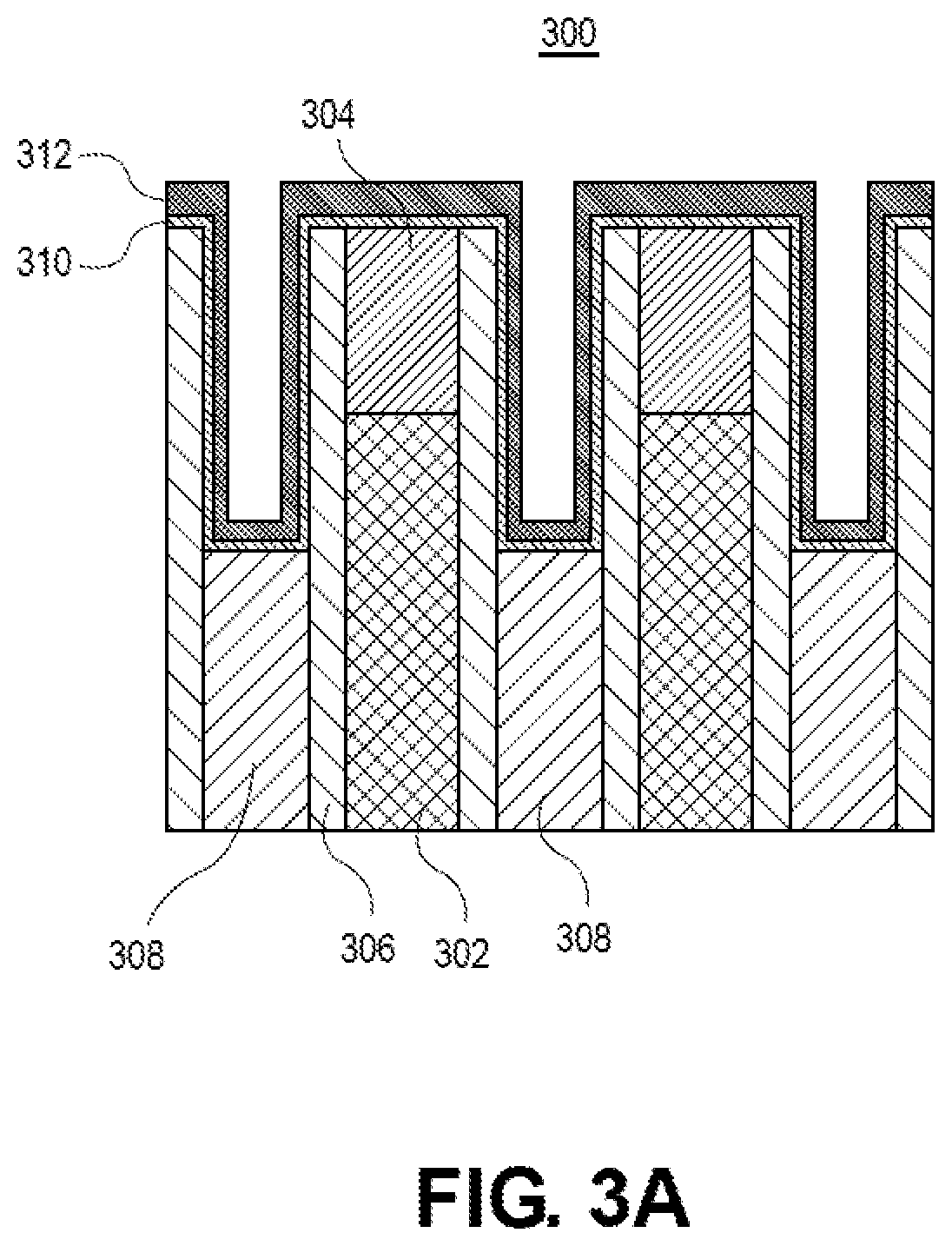 Patent US12568644 Figure 3 – Contact over active gate structures with trench contact layers for advanced integrated circuit structure fabrication