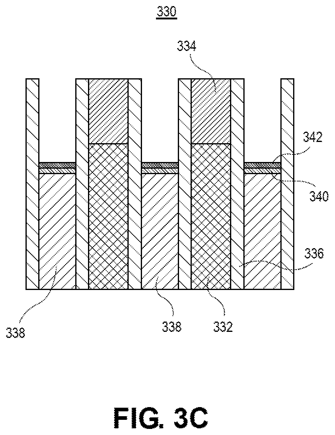 Patent US12568644 Figure 5 – Contact over active gate structures with trench contact layers for advanced integrated circuit structure fabrication