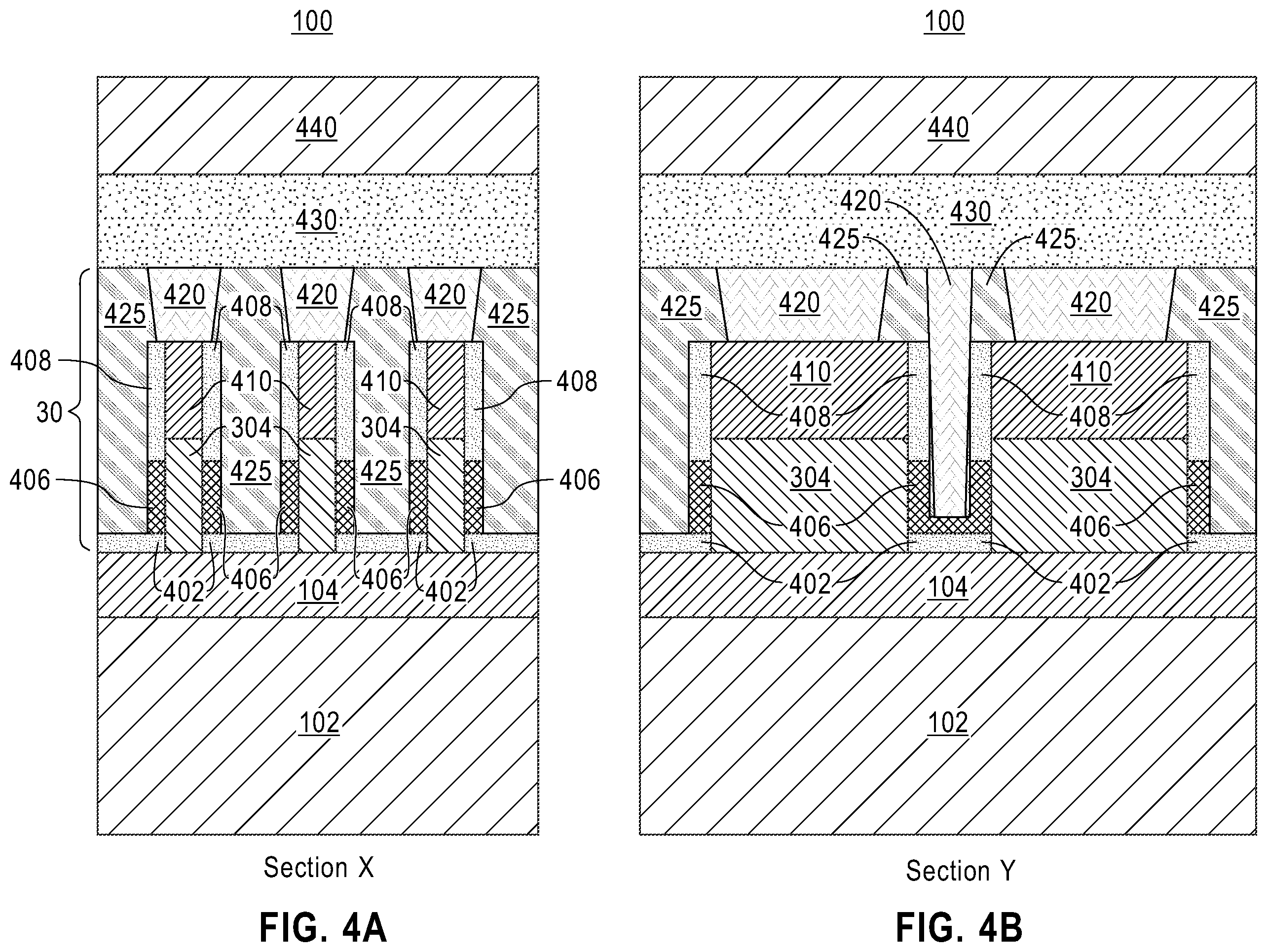 Patent US12568645 Figure 4 – Vertical field effect transistor with self-aligned backside trench epitaxy
