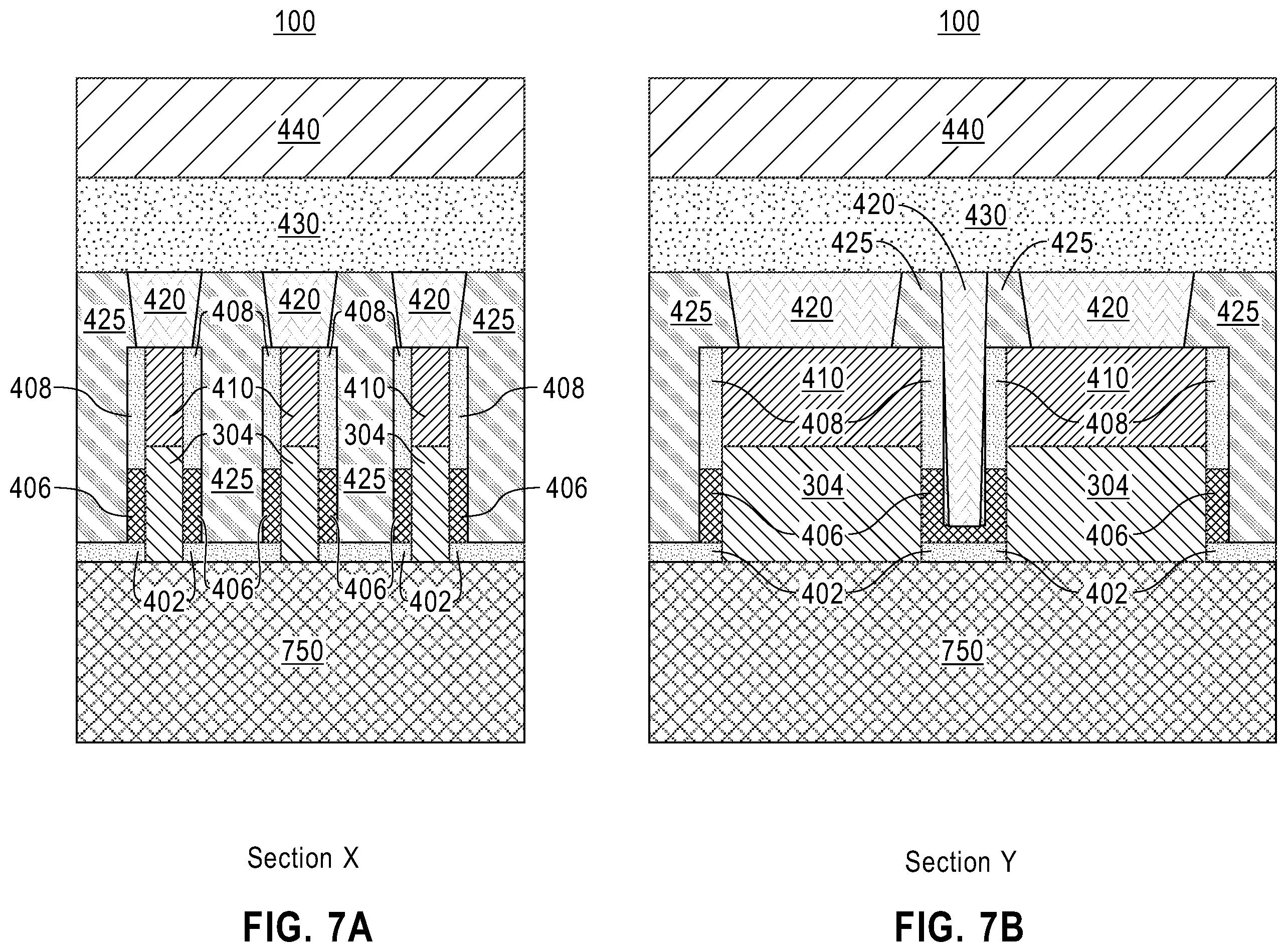 Patent US12568645 Figure 7 – Vertical field effect transistor with self-aligned backside trench epitaxy