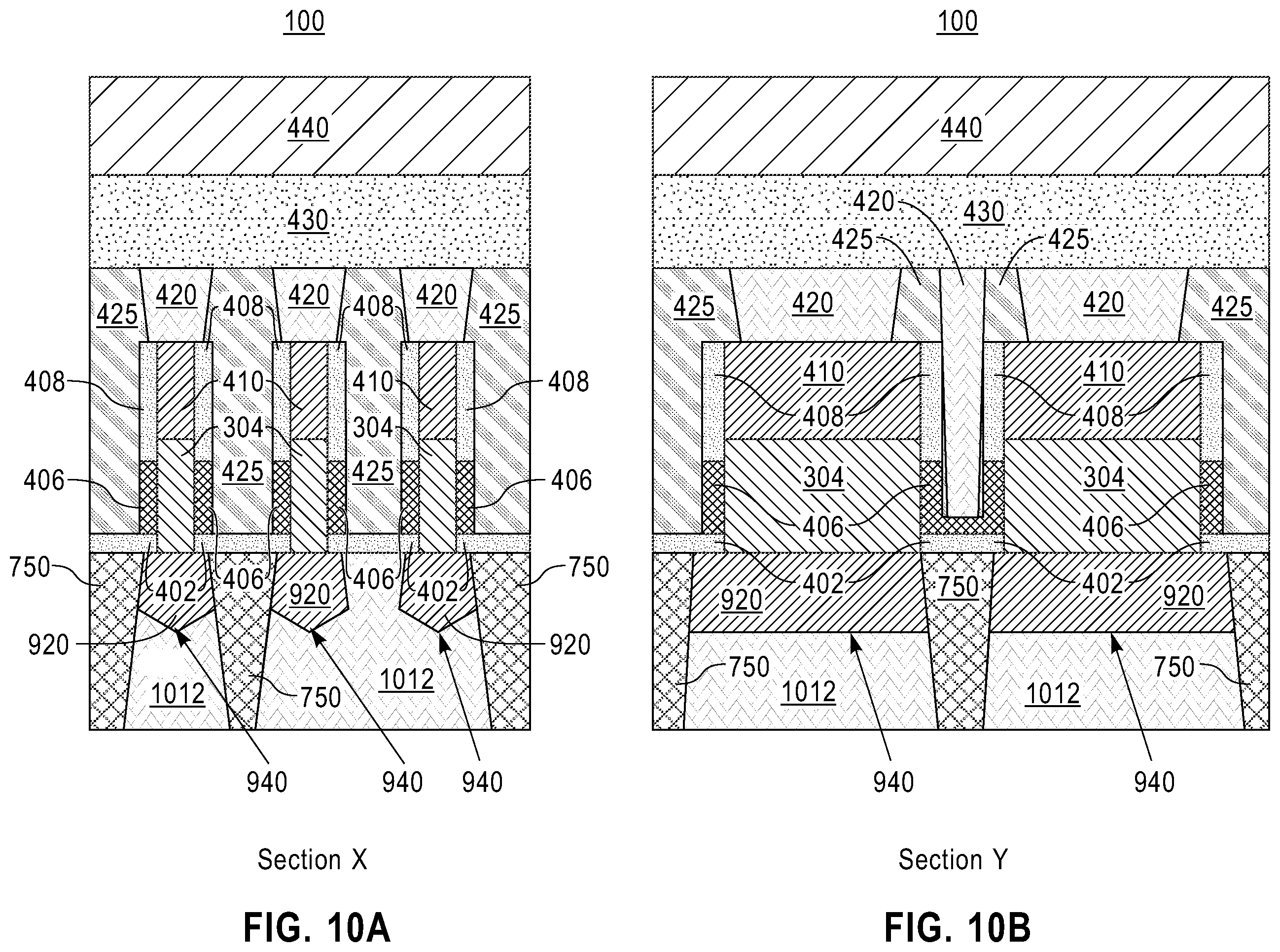Patent US12568645 Figure 10 – Vertical field effect transistor with self-aligned backside trench epitaxy