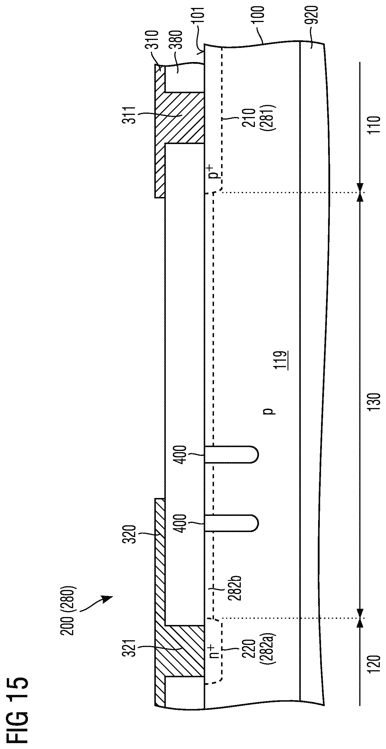 Patent US12568646 Figure 9 – Semiconductor device with trench isolation structures in a transition region and method of manufacturing