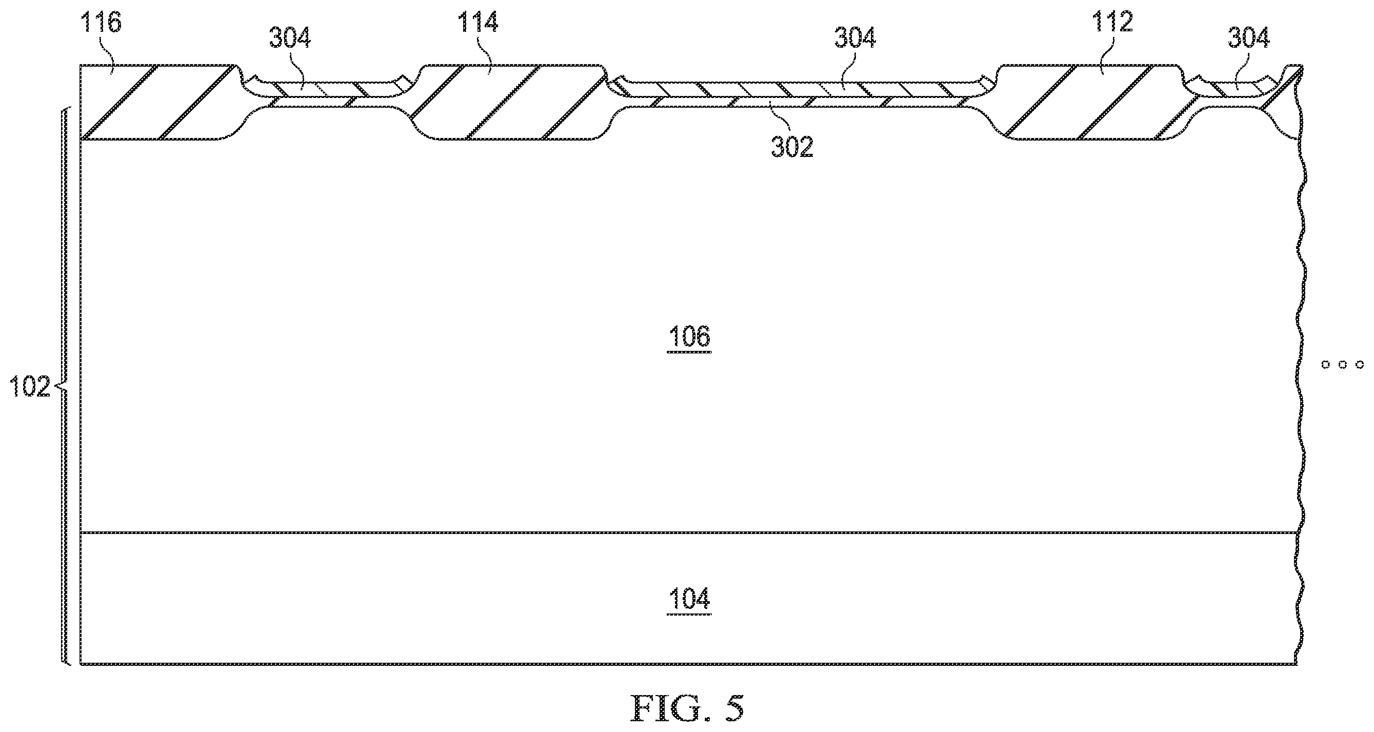 Patent US12568647 Figure 6 – Bird's beak profile of field oxide region
