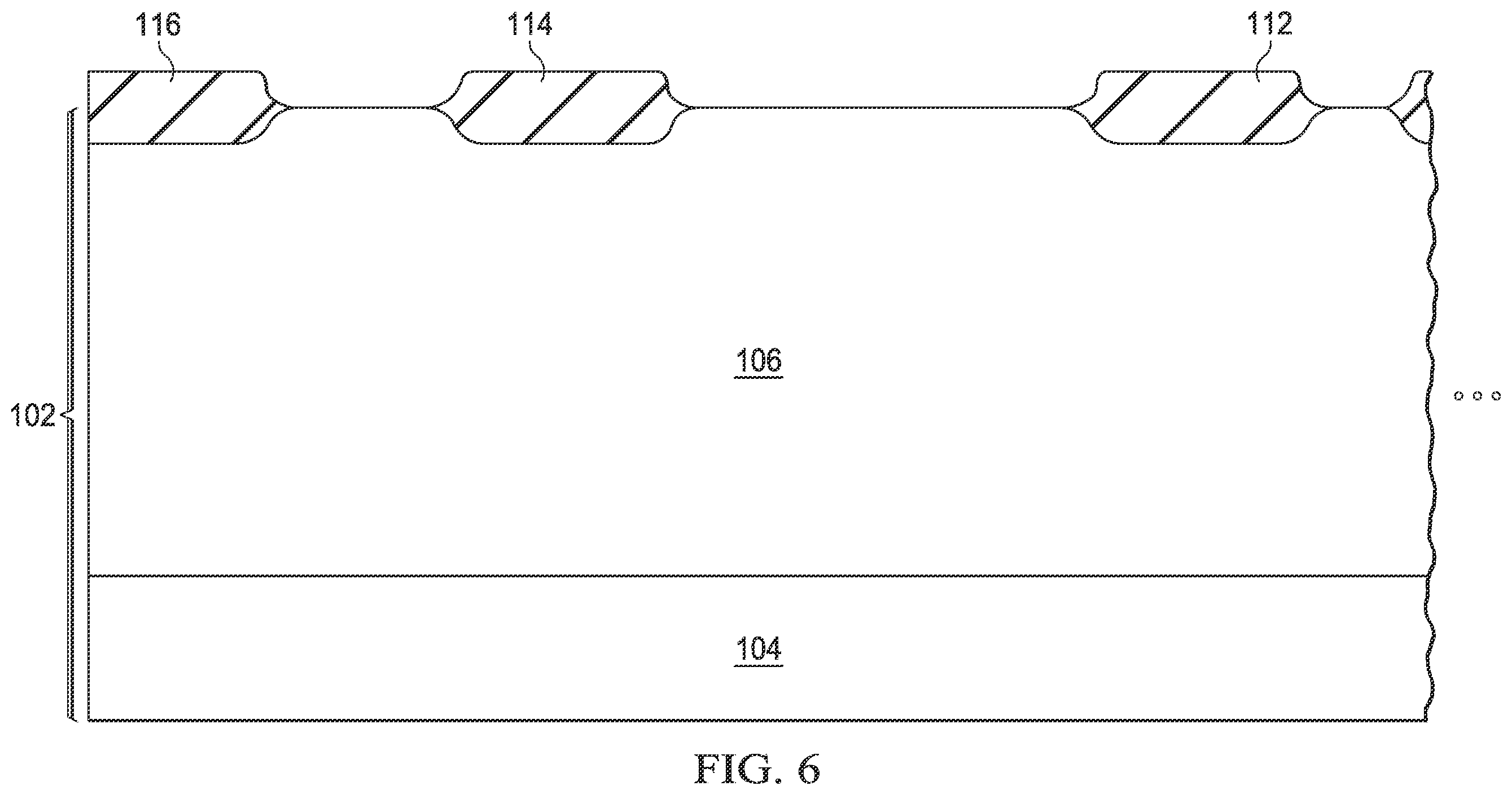 Patent US12568647 Figure 7 – Bird's beak profile of field oxide region