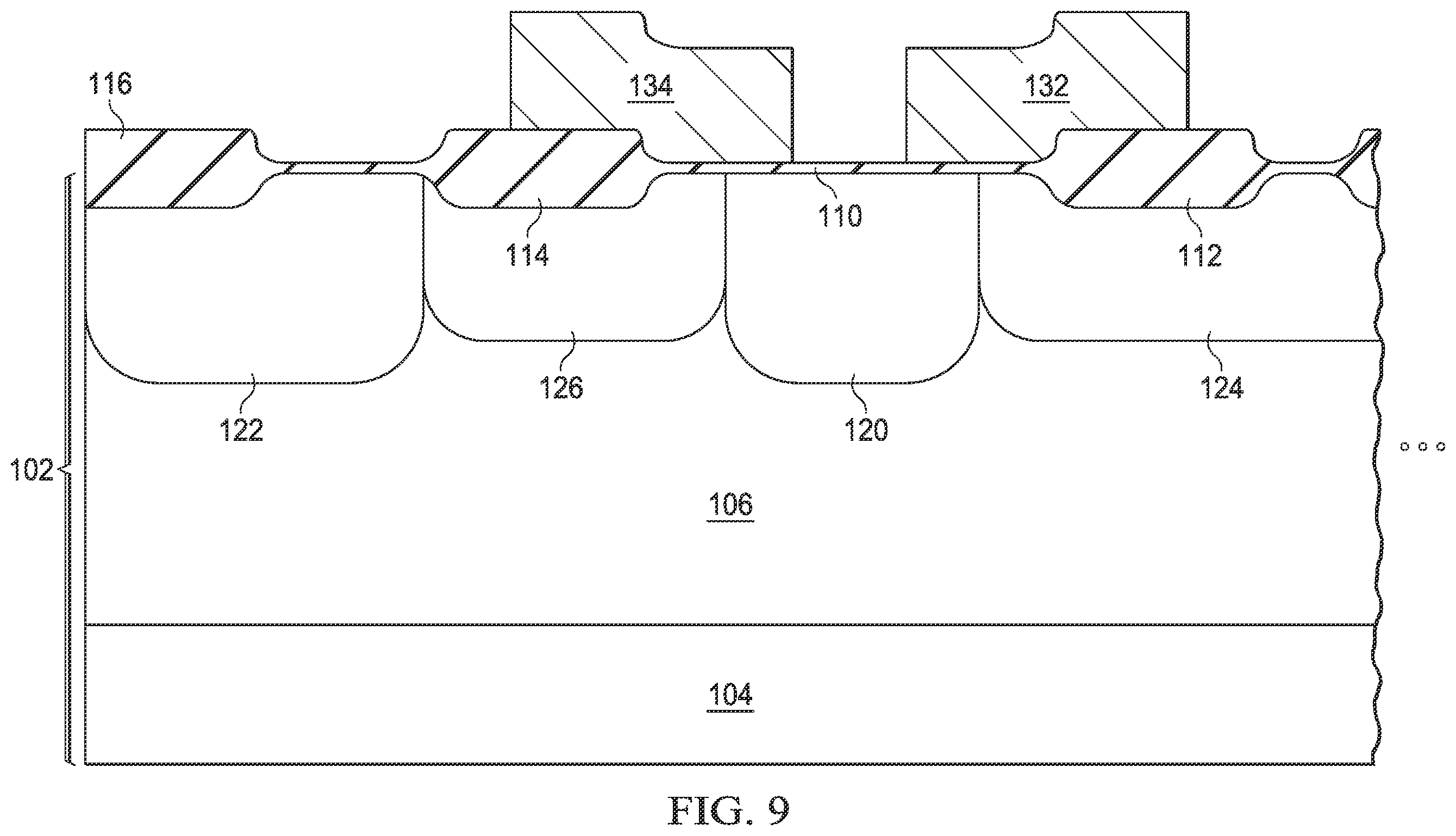 Patent US12568647 Figure 10 – Bird's beak profile of field oxide region
