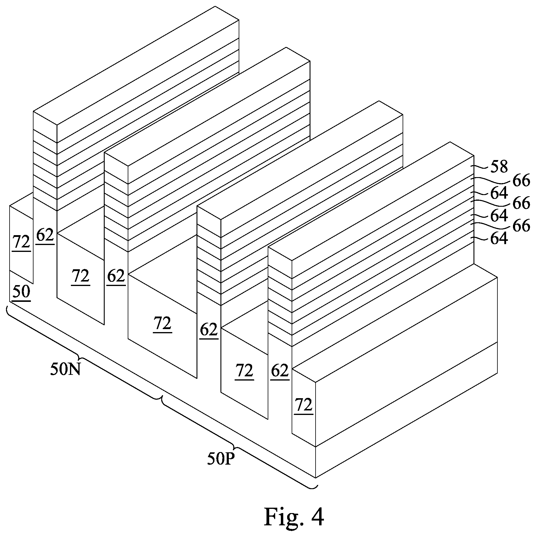 Patent US12568648 Figure 4 – Backside source/drain contacts and methods of forming the same