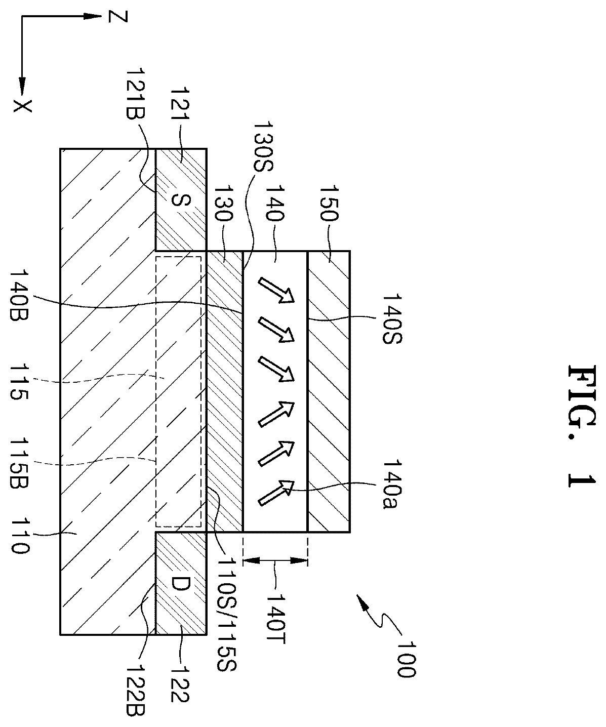 Patent US12568660 — Electronic devices and methods of manufacturing the same — Figure 1