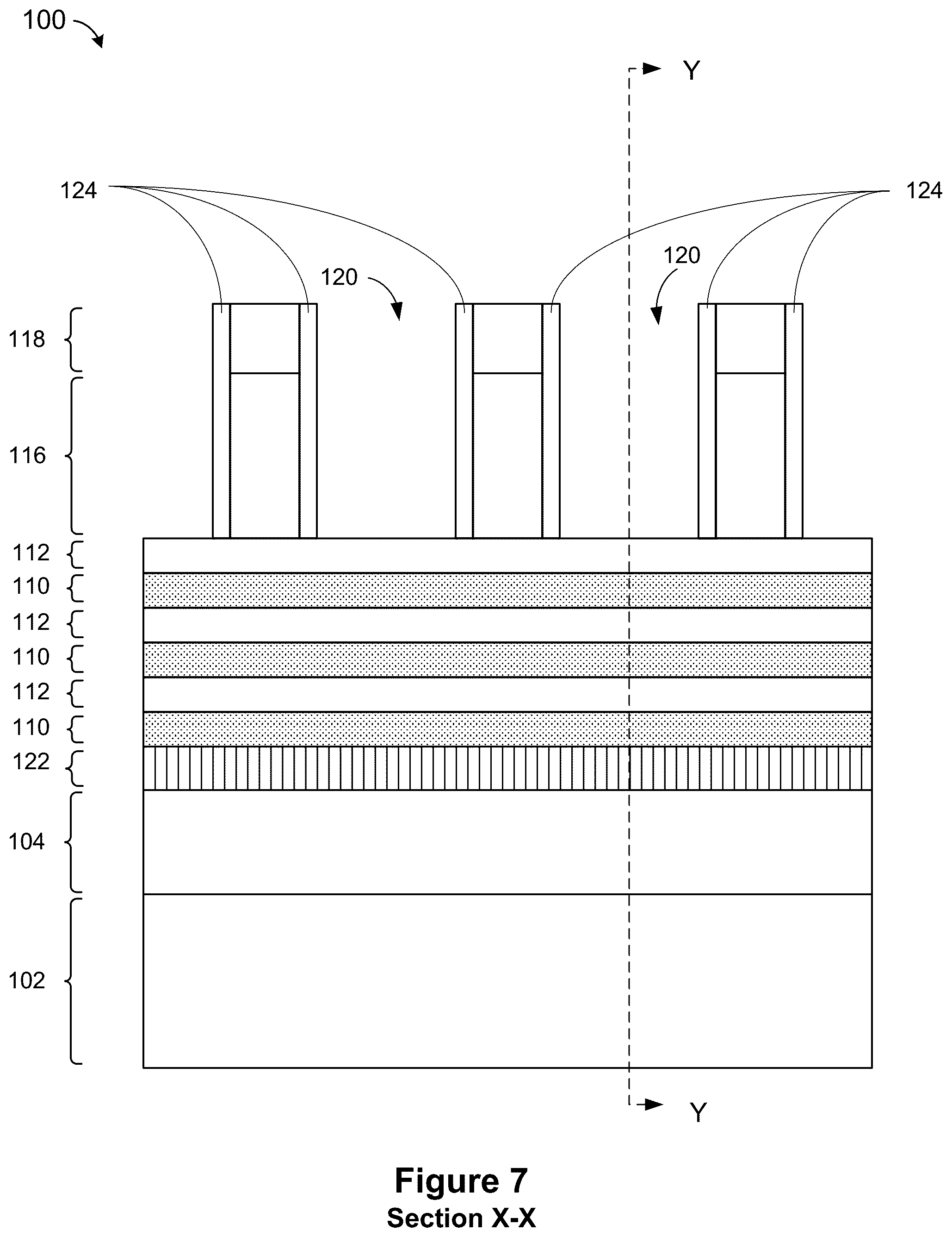 Patent US12568661 Figure 7 – Self-aligned backside trench epitaxy for low contact resistivity