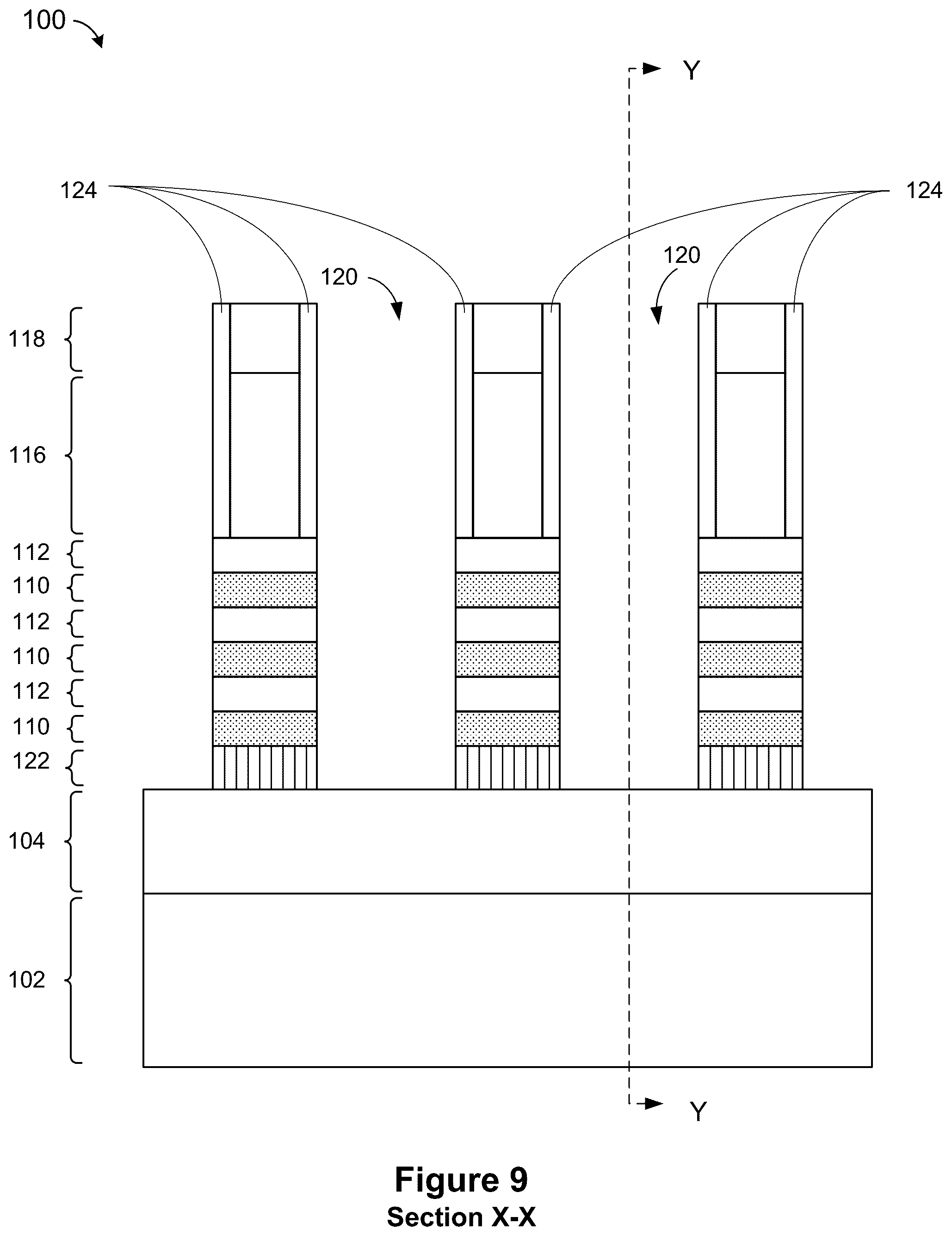 Patent US12568661 Figure 9 – Self-aligned backside trench epitaxy for low contact resistivity