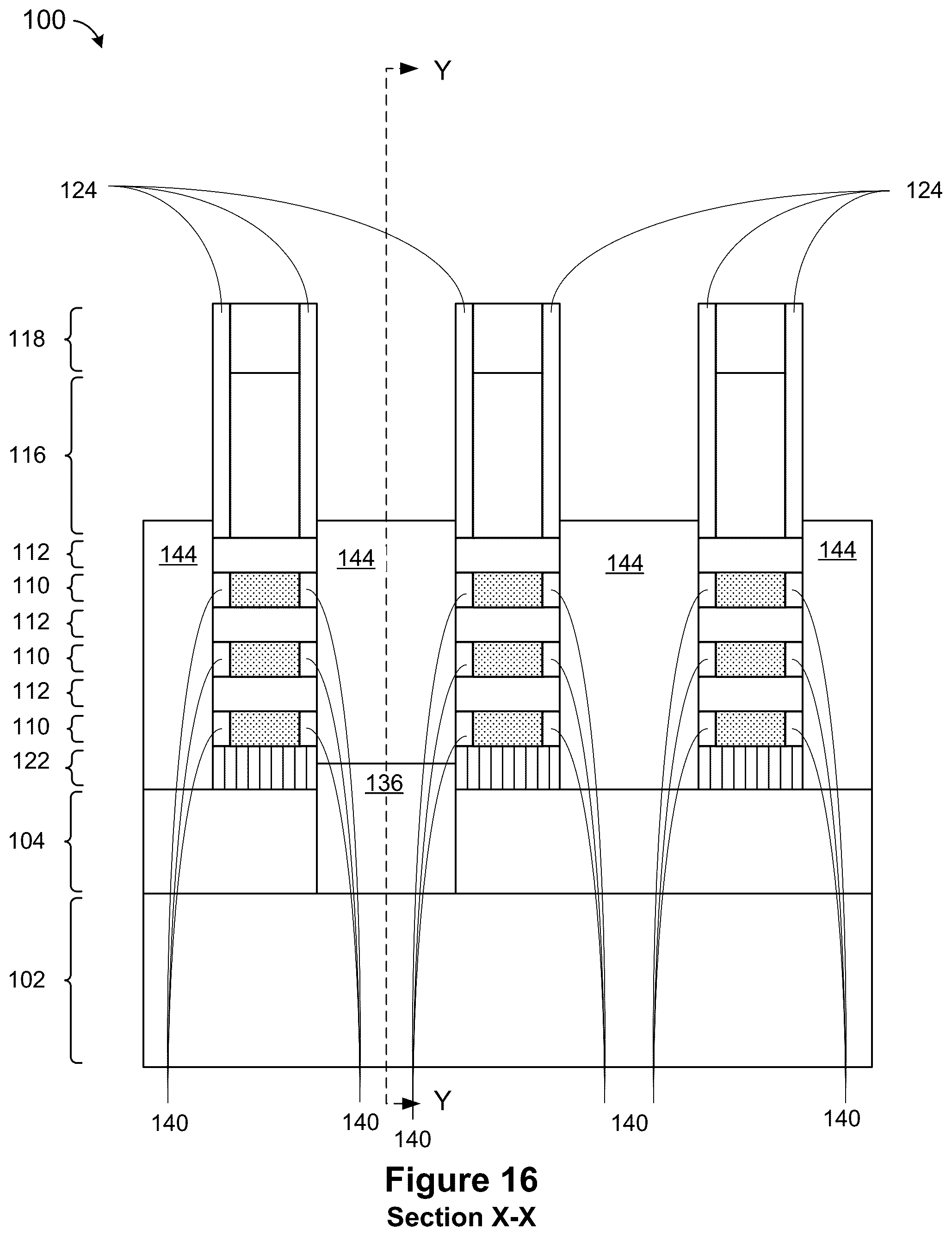Patent US12568661 Figure 16 – Self-aligned backside trench epitaxy for low contact resistivity