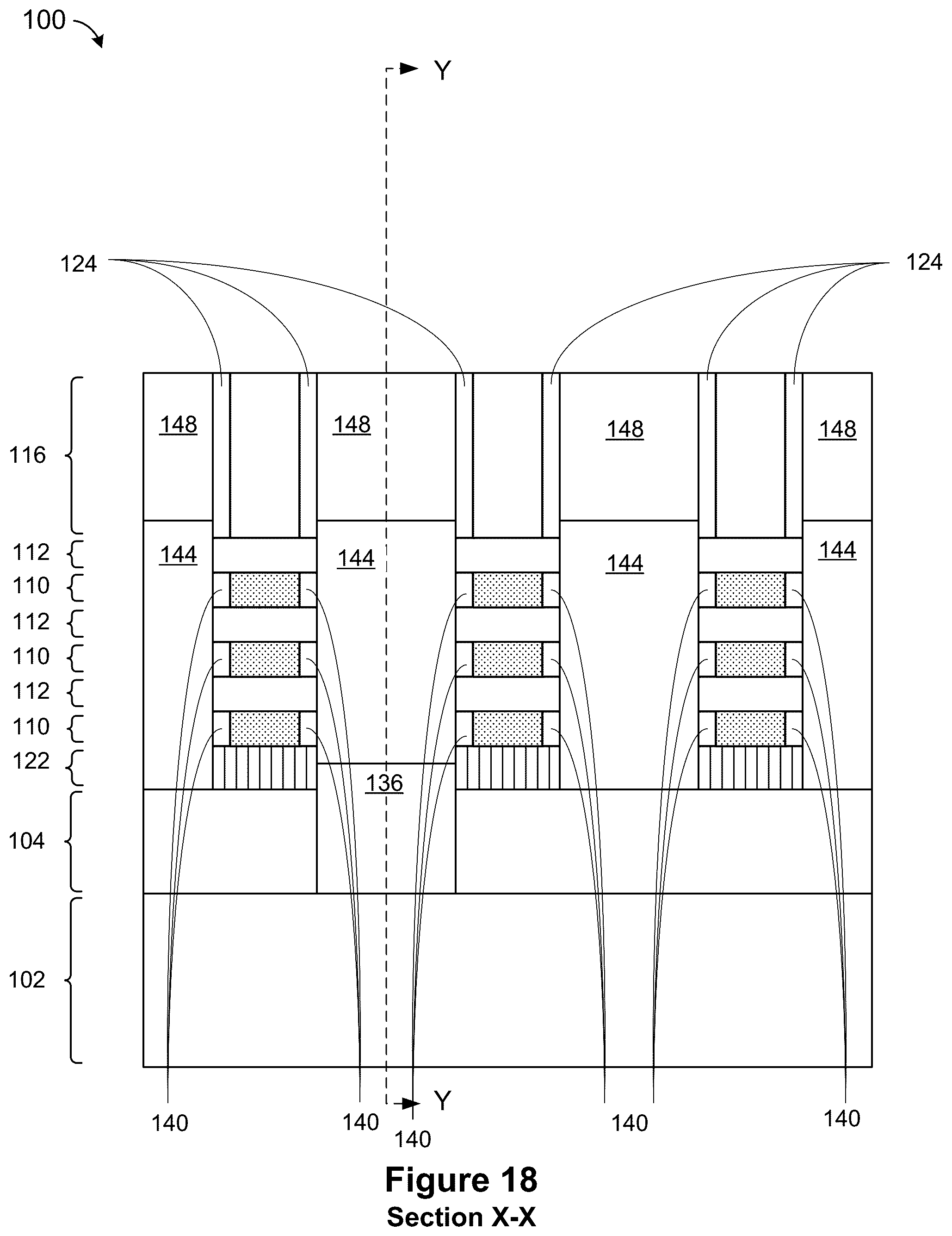 Patent US12568661 Figure 18 – Self-aligned backside trench epitaxy for low contact resistivity