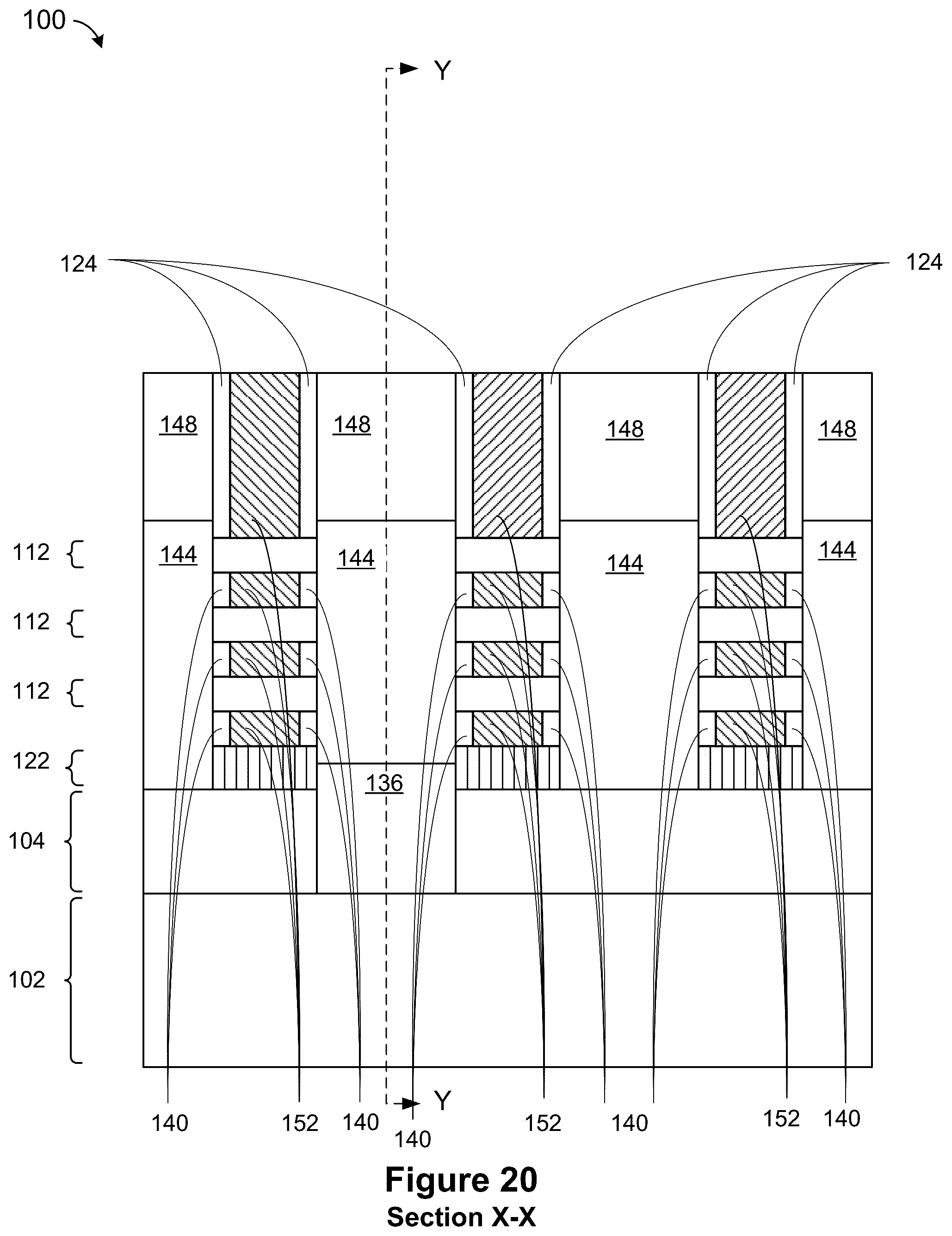 Patent US12568661 Figure 20 – Self-aligned backside trench epitaxy for low contact resistivity