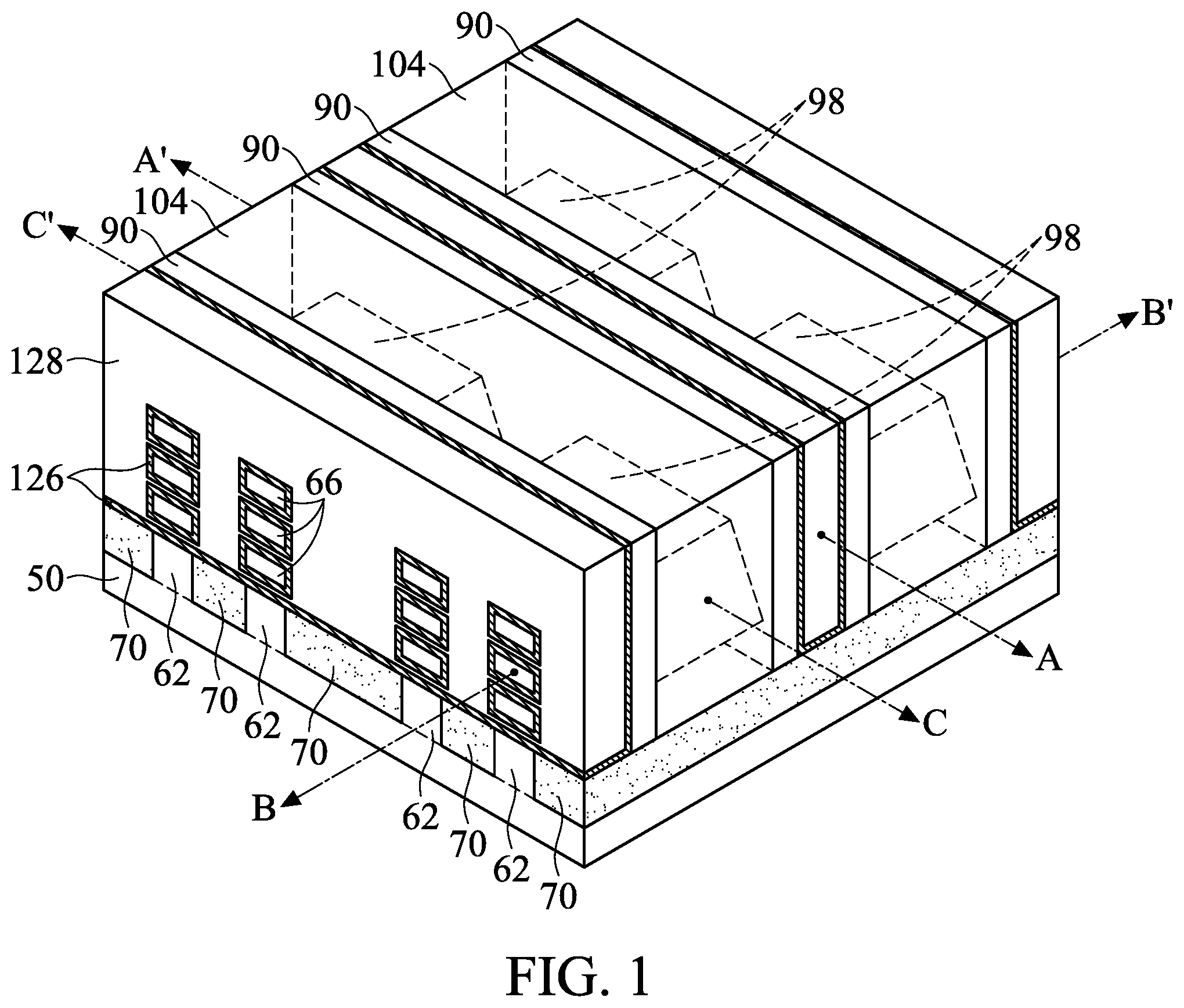 Patent US12568662 Figure 1 – Semiconductor devices and methods of forming the same