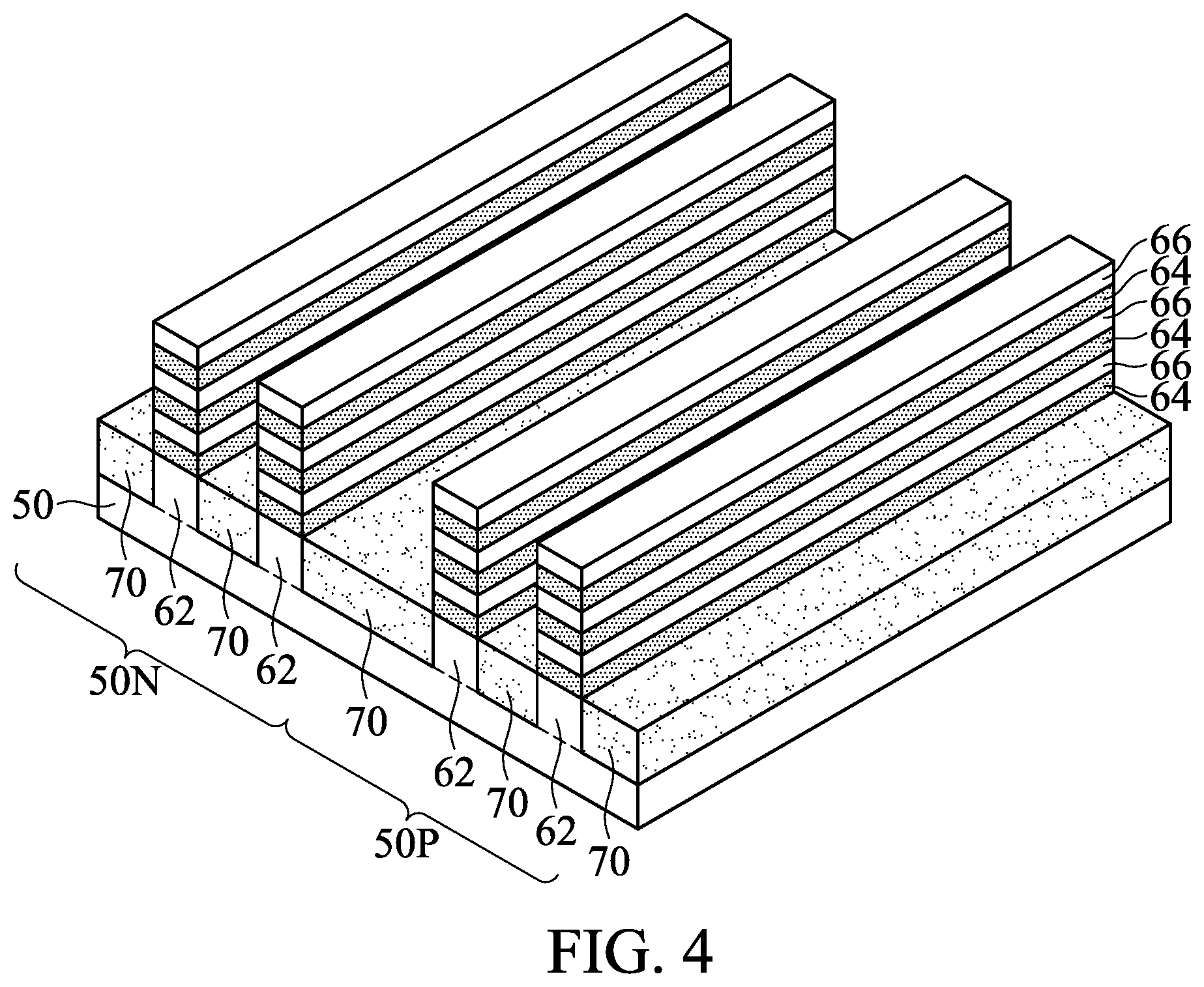 Patent US12568662 Figure 4 – Semiconductor devices and methods of forming the same
