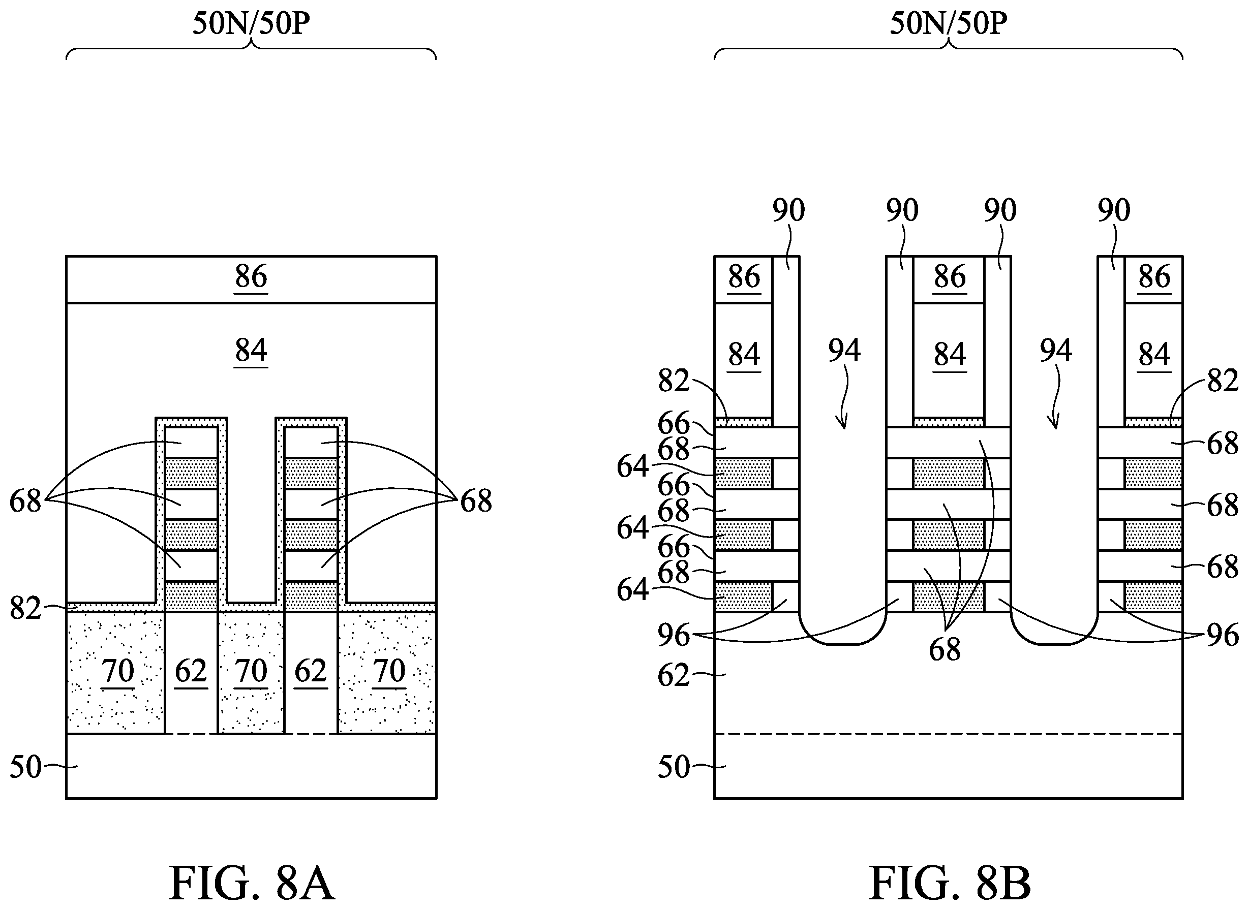 Patent US12568662 Figure 8 – Semiconductor devices and methods of forming the same