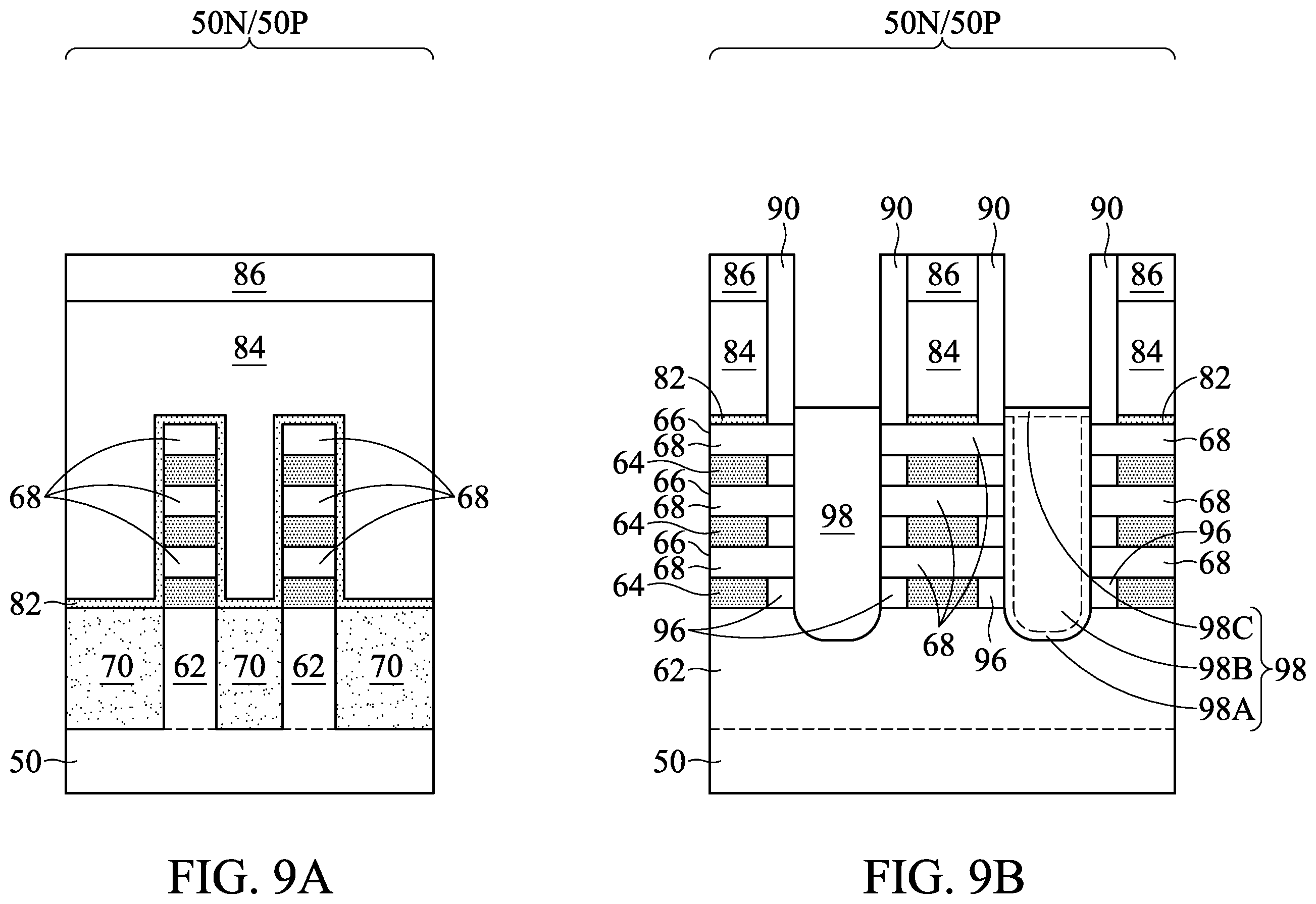 Patent US12568662 Figure 9 – Semiconductor devices and methods of forming the same
