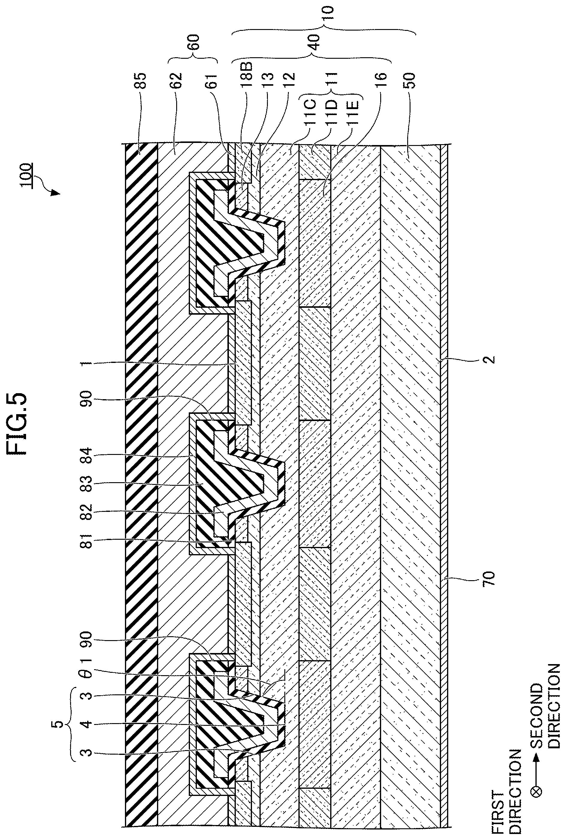 Patent US12568665 Figure 5 – Silicon carbide semiconductor device