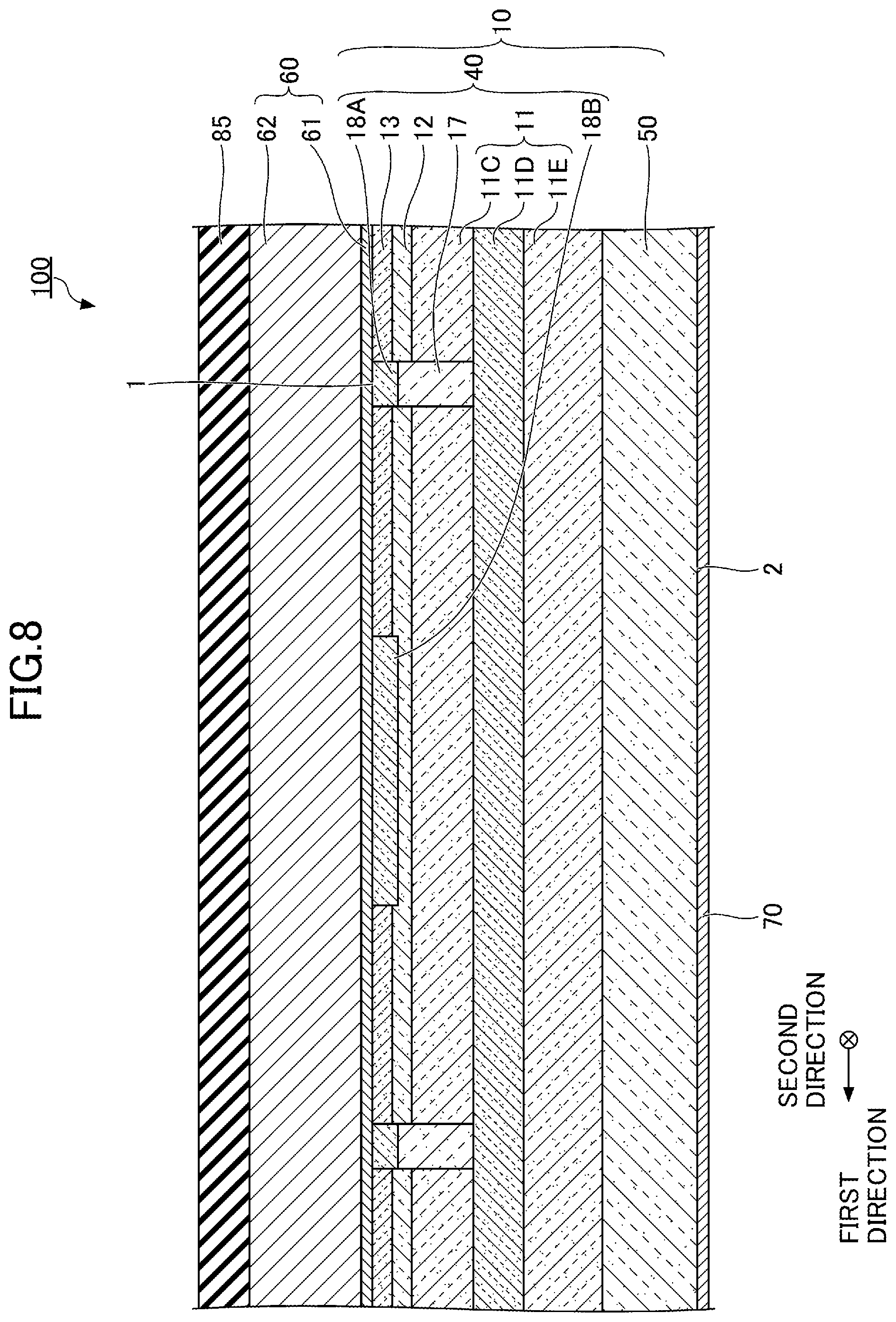 Patent US12568665 Figure 8 – Silicon carbide semiconductor device