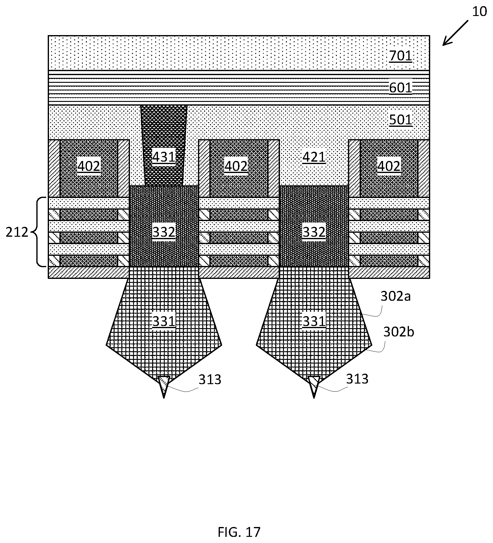 Patent US12568669 Figure 17 – Placeholder profile formation for backside contact