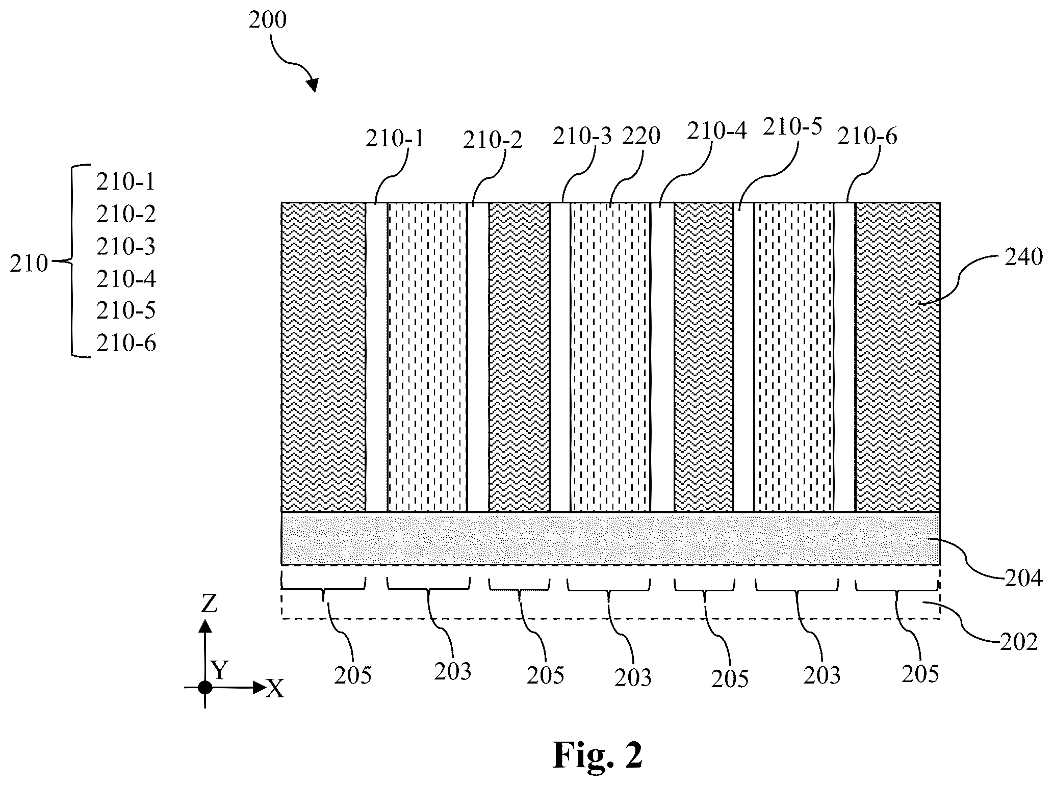 Patent US12568670 Figure 2 – Self-aligned contact structures