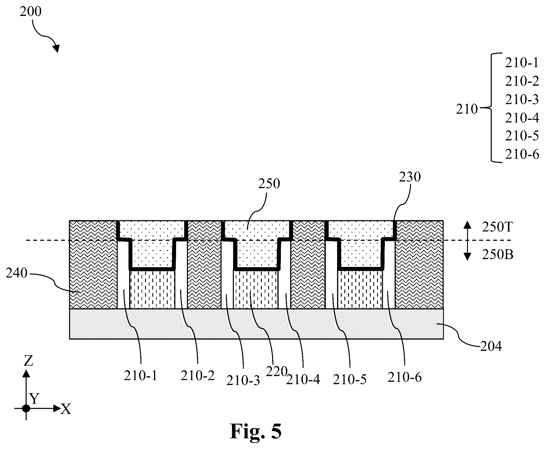 Patent US12568670 Figure 5 – Self-aligned contact structures