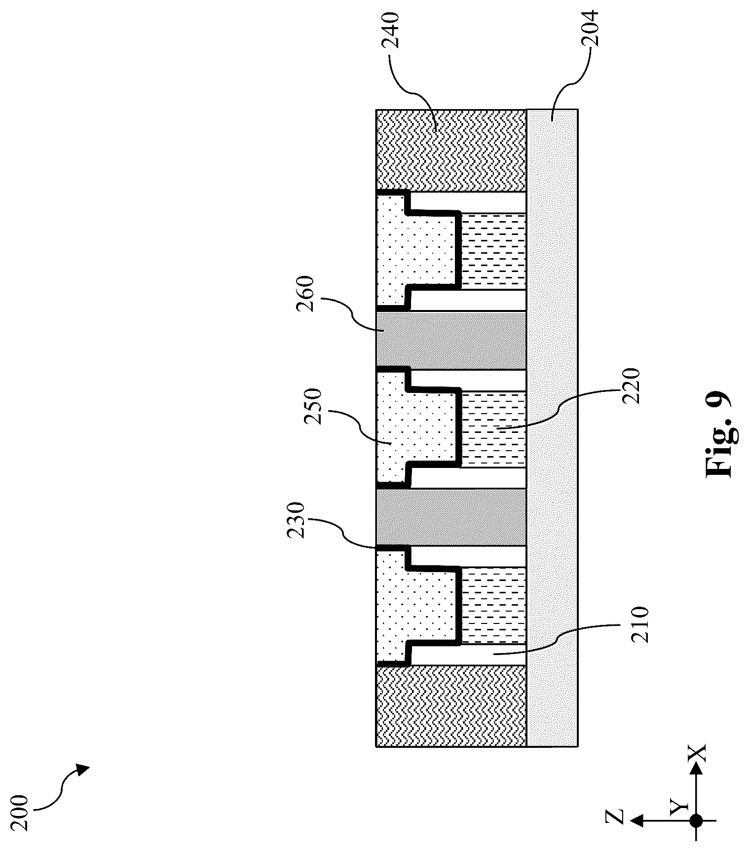 Patent US12568670 Figure 9 – Self-aligned contact structures