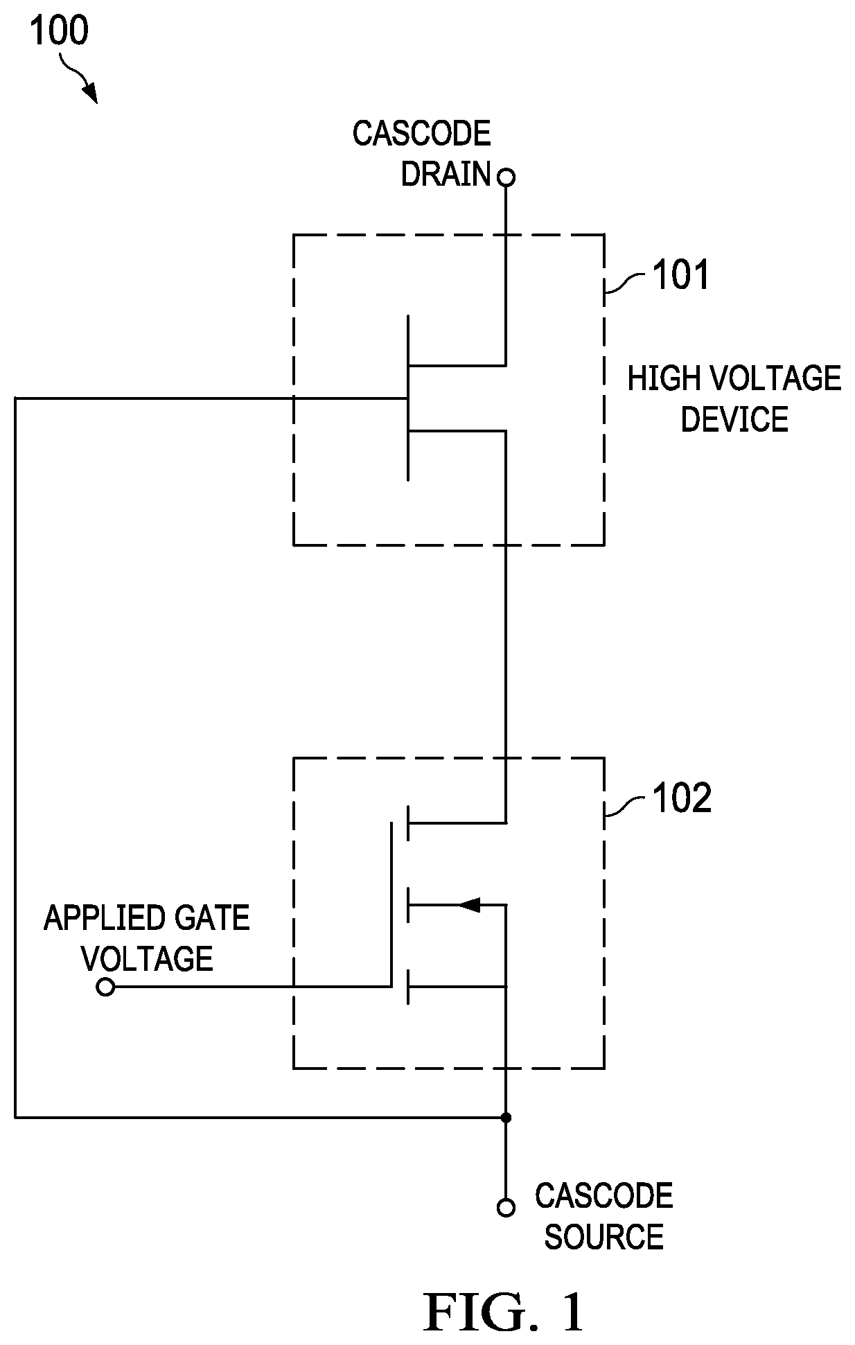 Patent US12568673 Figure 1 – Lateral surface gate vertical field effect transistor with adjustable output capacitance