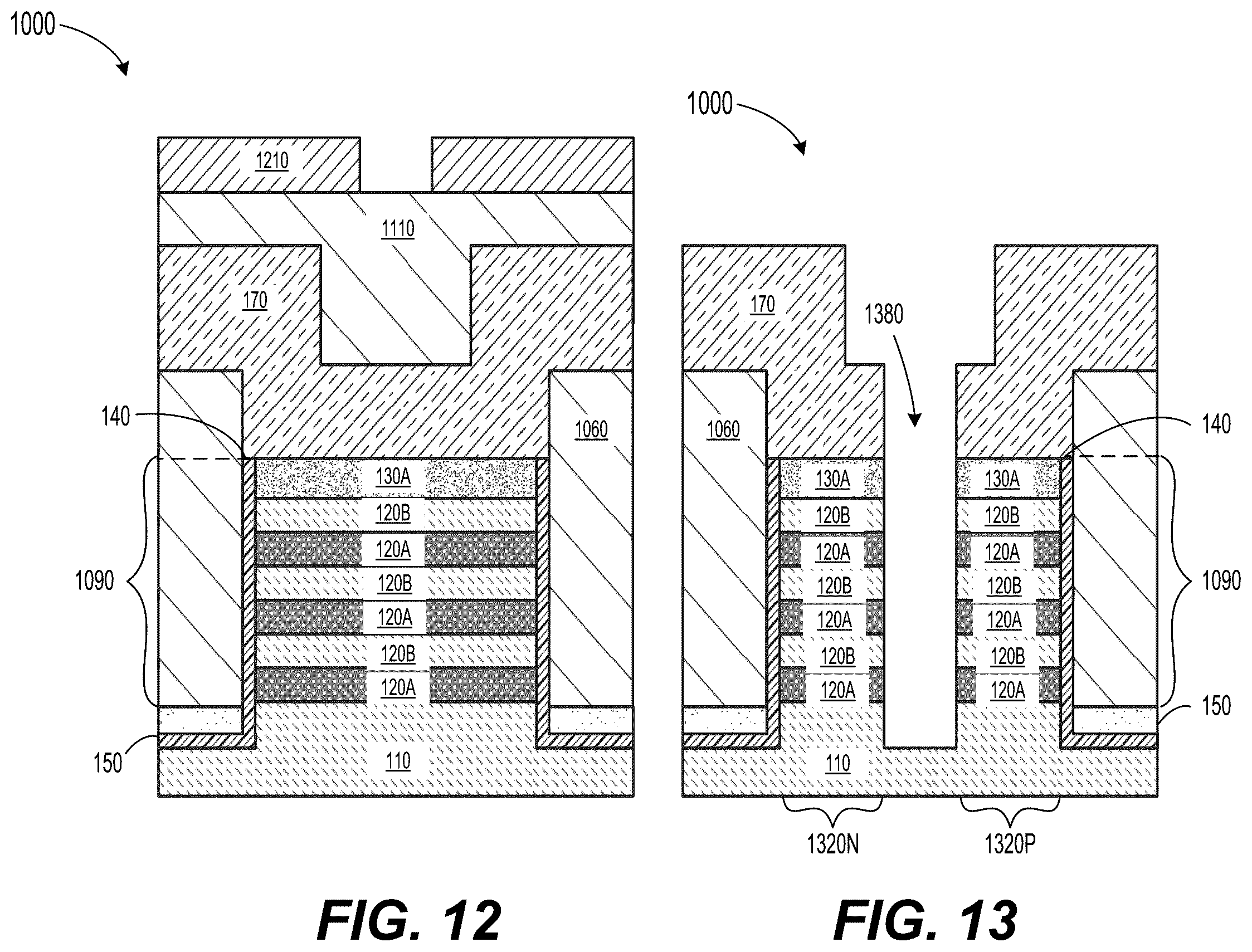 Patent US12568677 Figure 5 – Method of self-aligned dielectric wall formation for forksheet application
