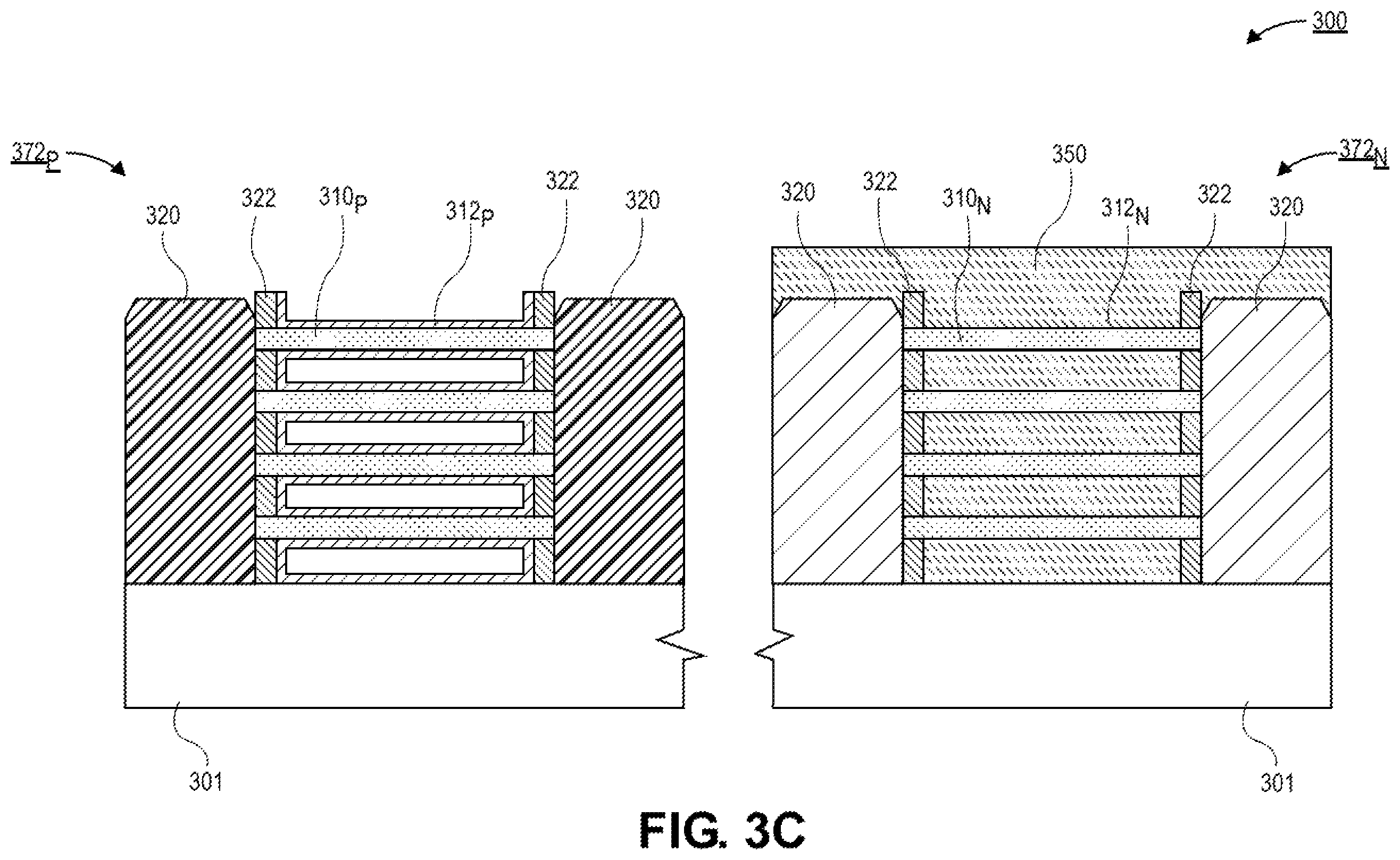Patent US12568682 Figure 7 – Nanoribbon thick gate device with hybrid dielectric tuning for high breakdown and VT modulation