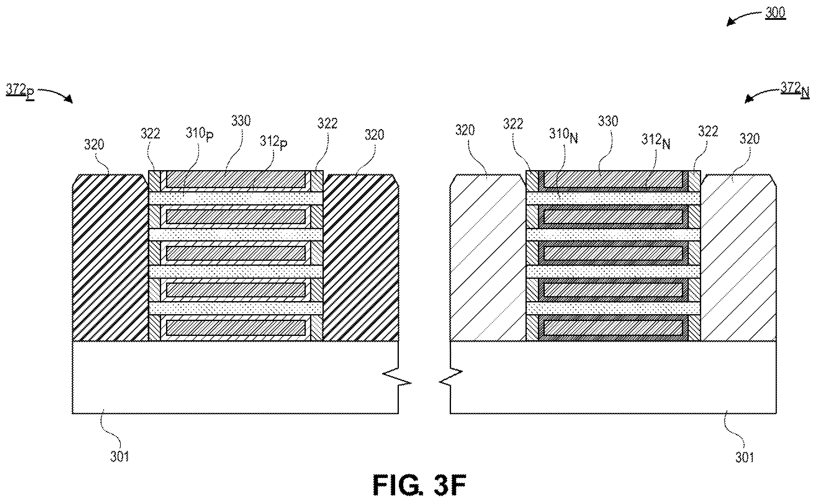 Patent US12568682 Figure 10 – Nanoribbon thick gate device with hybrid dielectric tuning for high breakdown and VT modulation