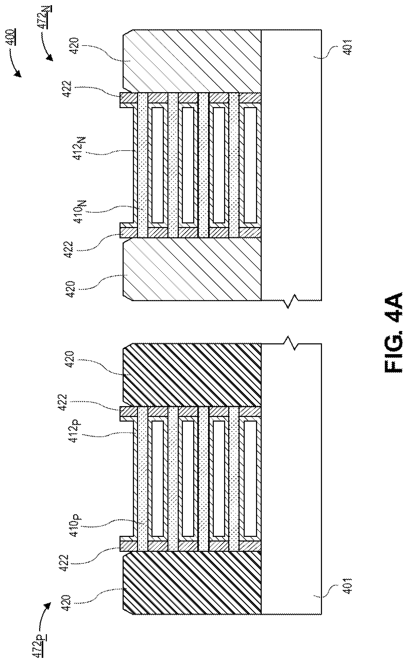 Patent US12568682 Figure 12 – Nanoribbon thick gate device with hybrid dielectric tuning for high breakdown and VT modulation