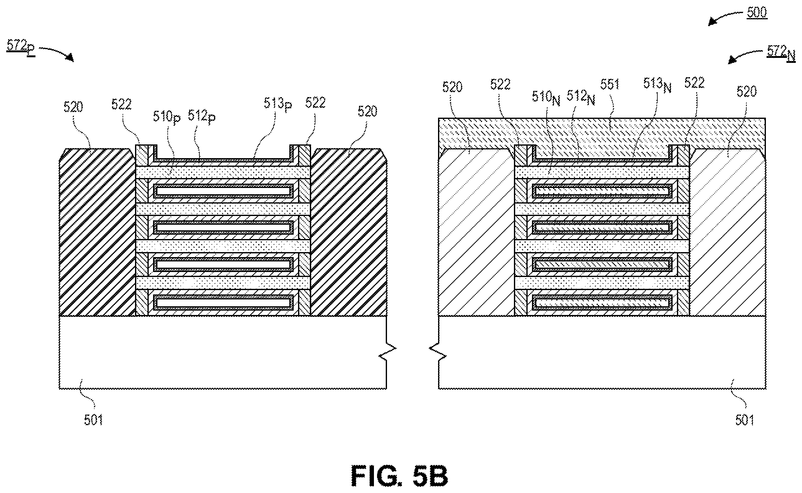 Patent US12568682 Figure 17 – Nanoribbon thick gate device with hybrid dielectric tuning for high breakdown and VT modulation
