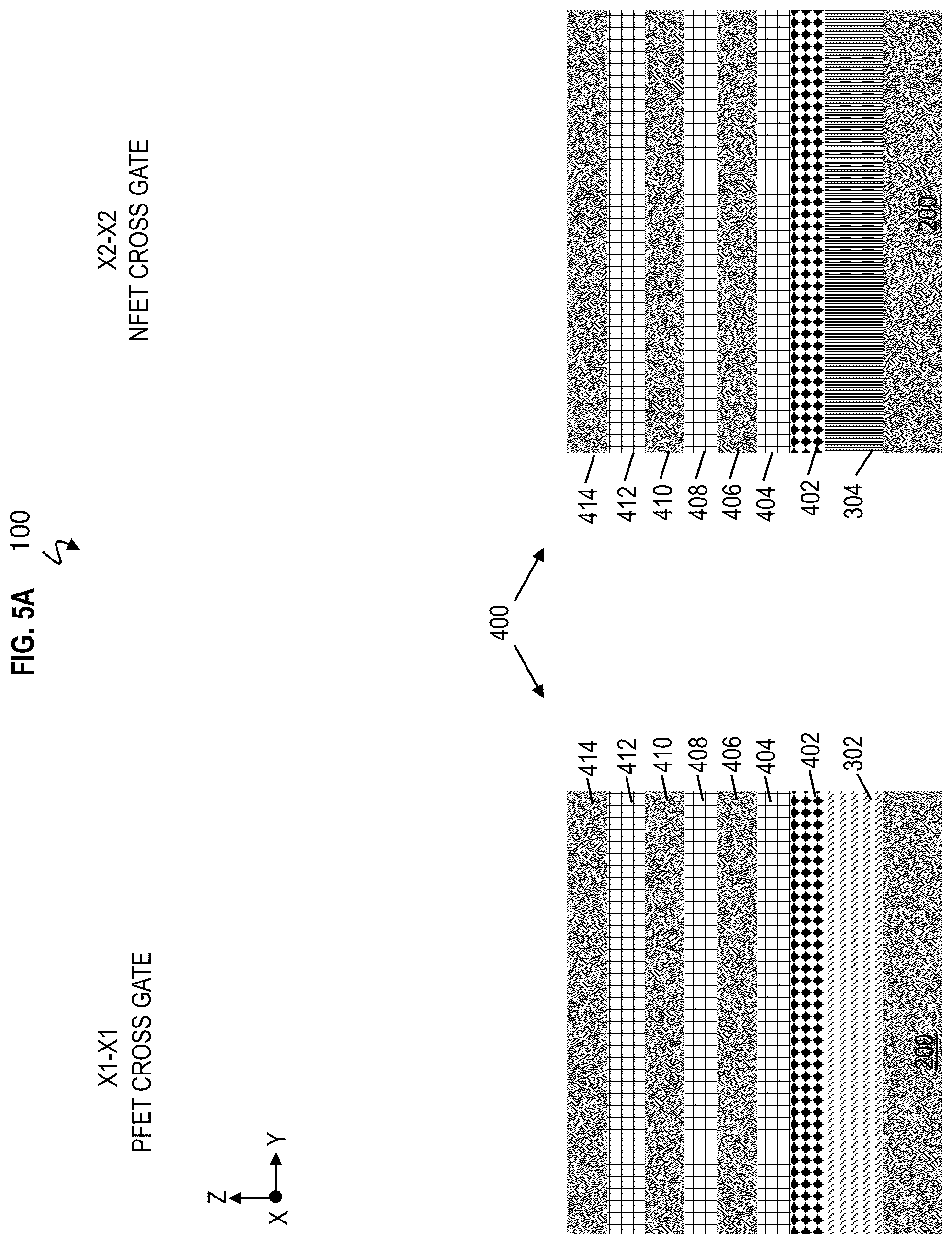Patent US12568683 Figure 6 – Single stack dual channel gate-all-around nanosheet with strained PFET and bottom dielectric isolation NFET