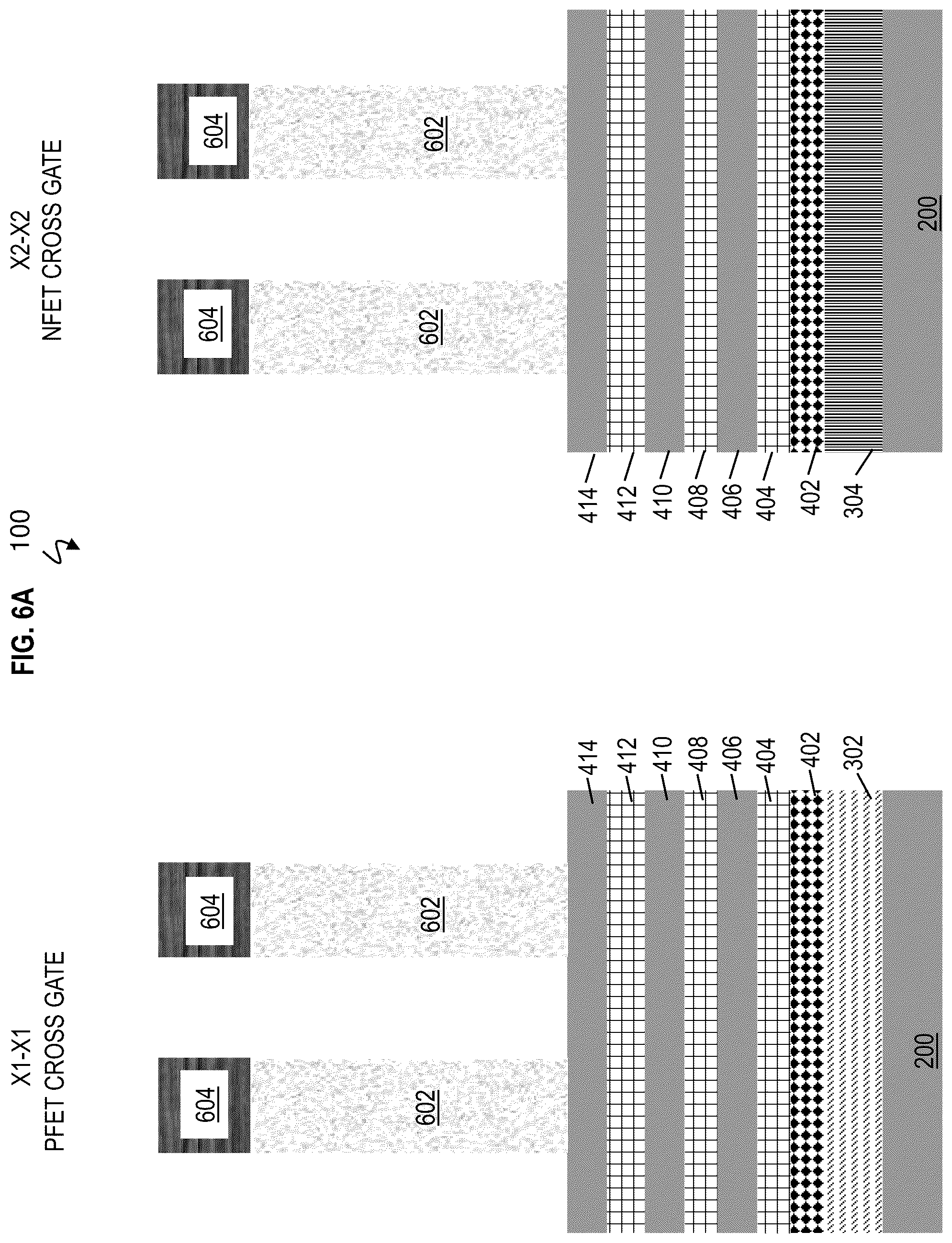 Patent US12568683 Figure 8 – Single stack dual channel gate-all-around nanosheet with strained PFET and bottom dielectric isolation NFET